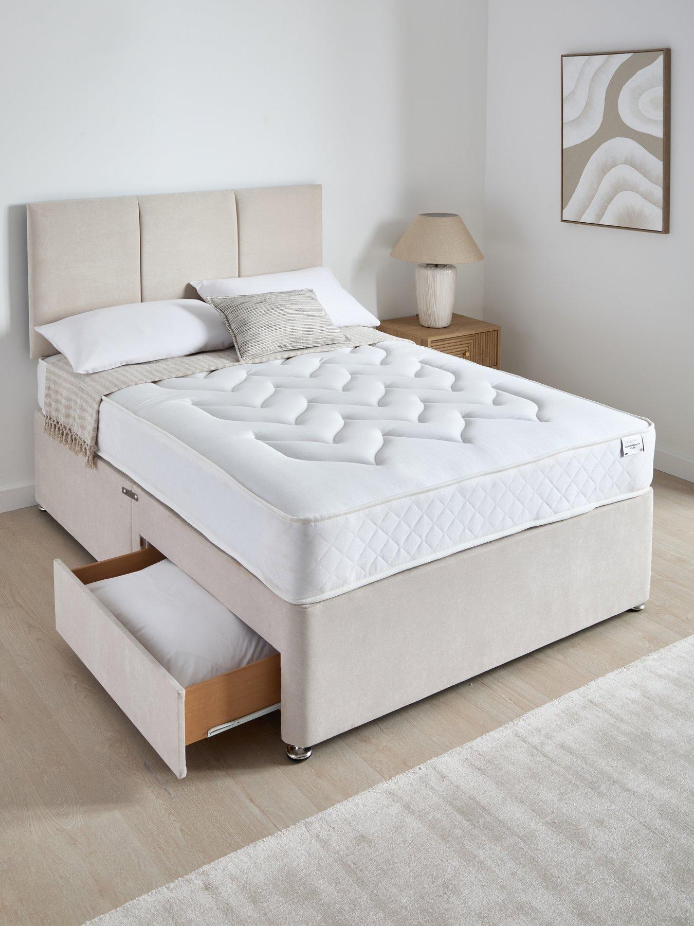 Image 1 of 7 of The Very Collection Sheridan Divan Base with 2 Drawers + Headboard + &nbsp;Ortho Quilted 12.5g Spring Mattress