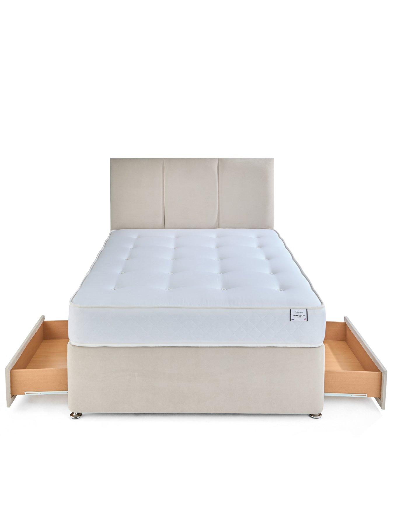 Image 3 of 7 of The Very Collection Sheridan Divan Base with 2 Drawers + Headboard + &nbsp;Tufted Quilted 12.5g Spring Mattress