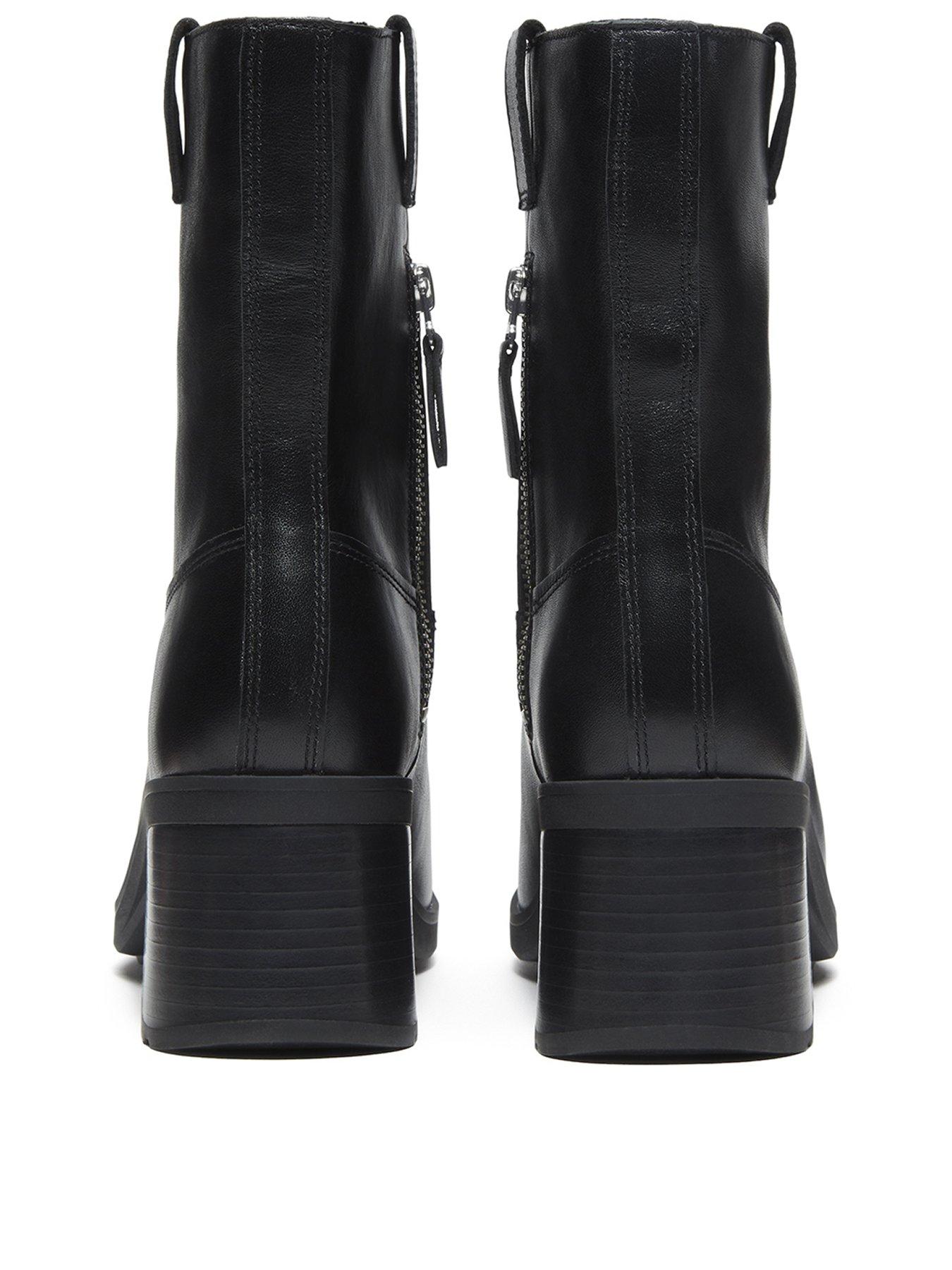 Image 3 of 7 of Timberland Bellevaux Mid Zip Up Boot Black Full Grain
