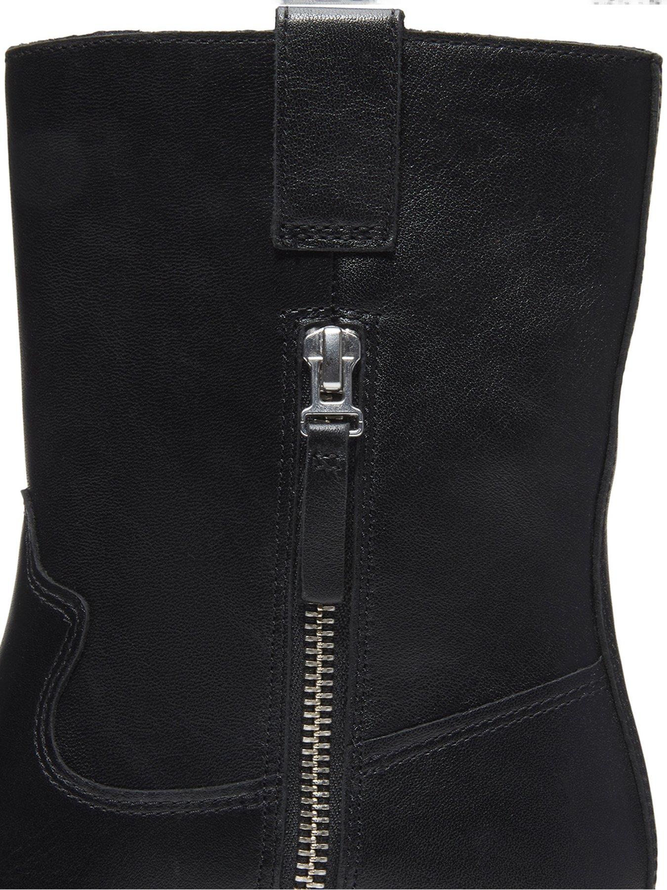 Image 7 of 7 of Timberland Bellevaux Mid Zip Up Boot Black Full Grain