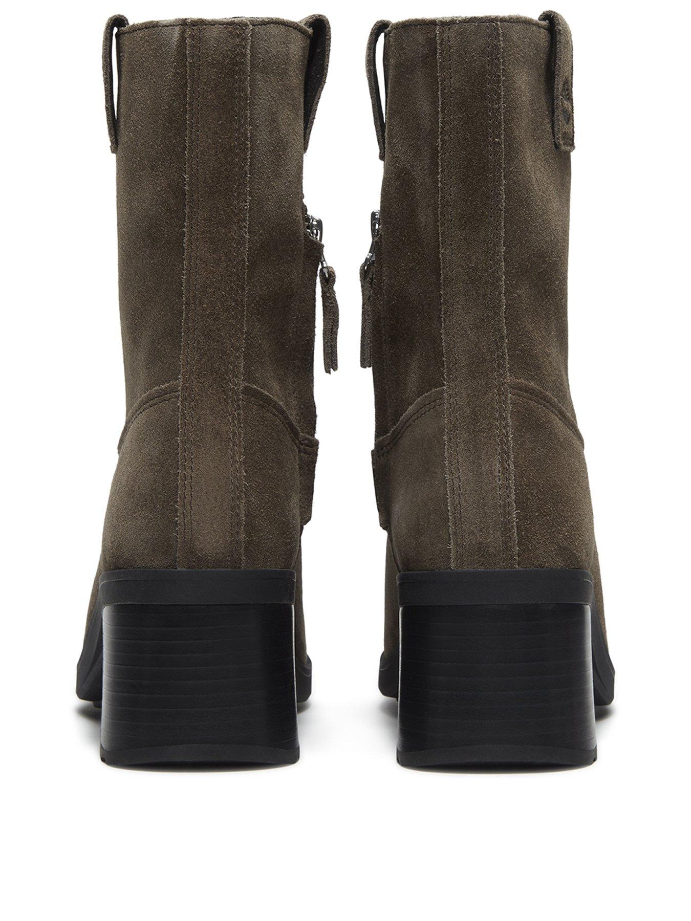 Image 3 of 7 of Timberland Bellevaux Mid Zip Up Boot Dark Brown Suede