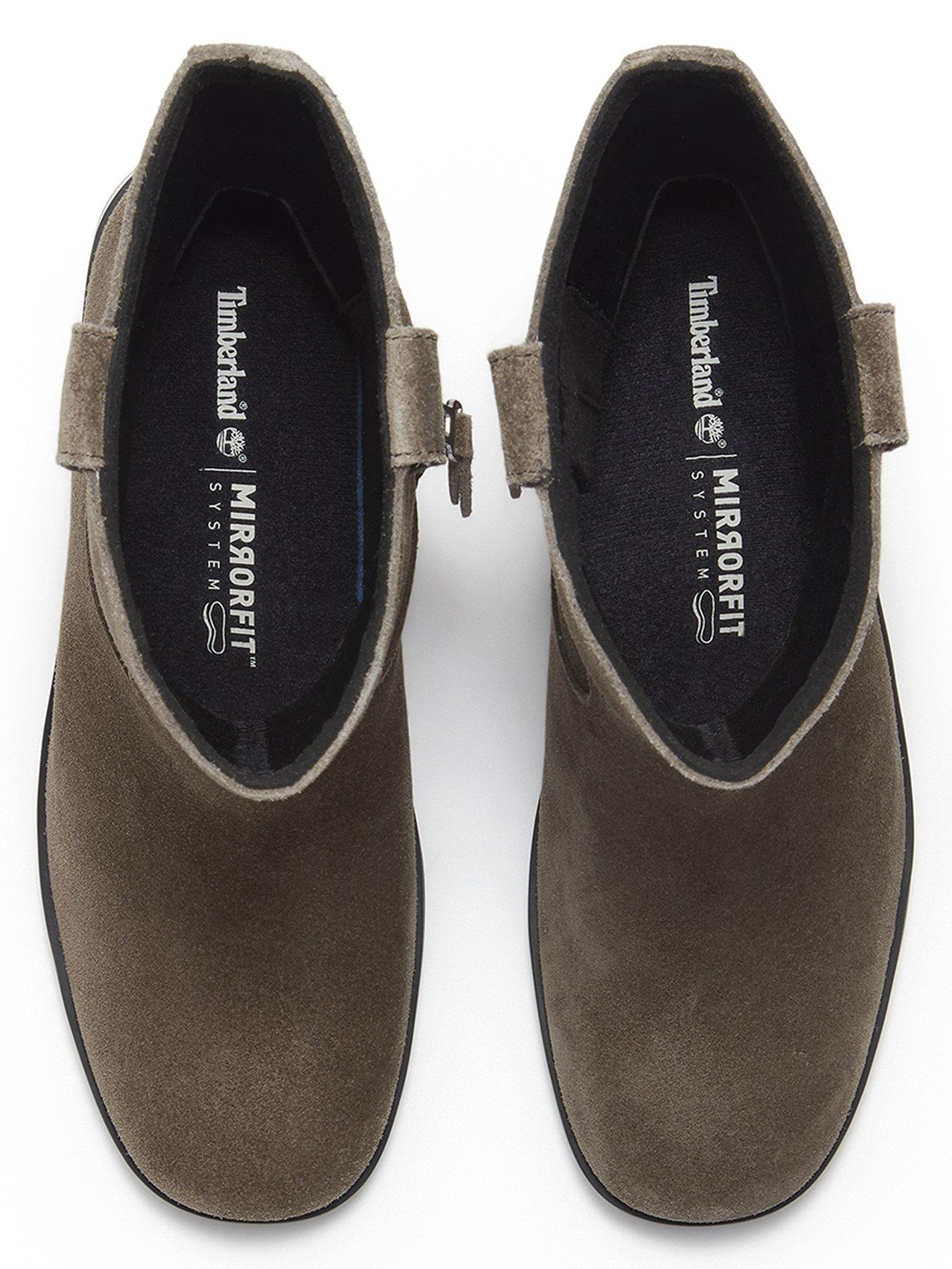 Image 4 of 7 of Timberland Bellevaux Mid Zip Up Boot Dark Brown Suede