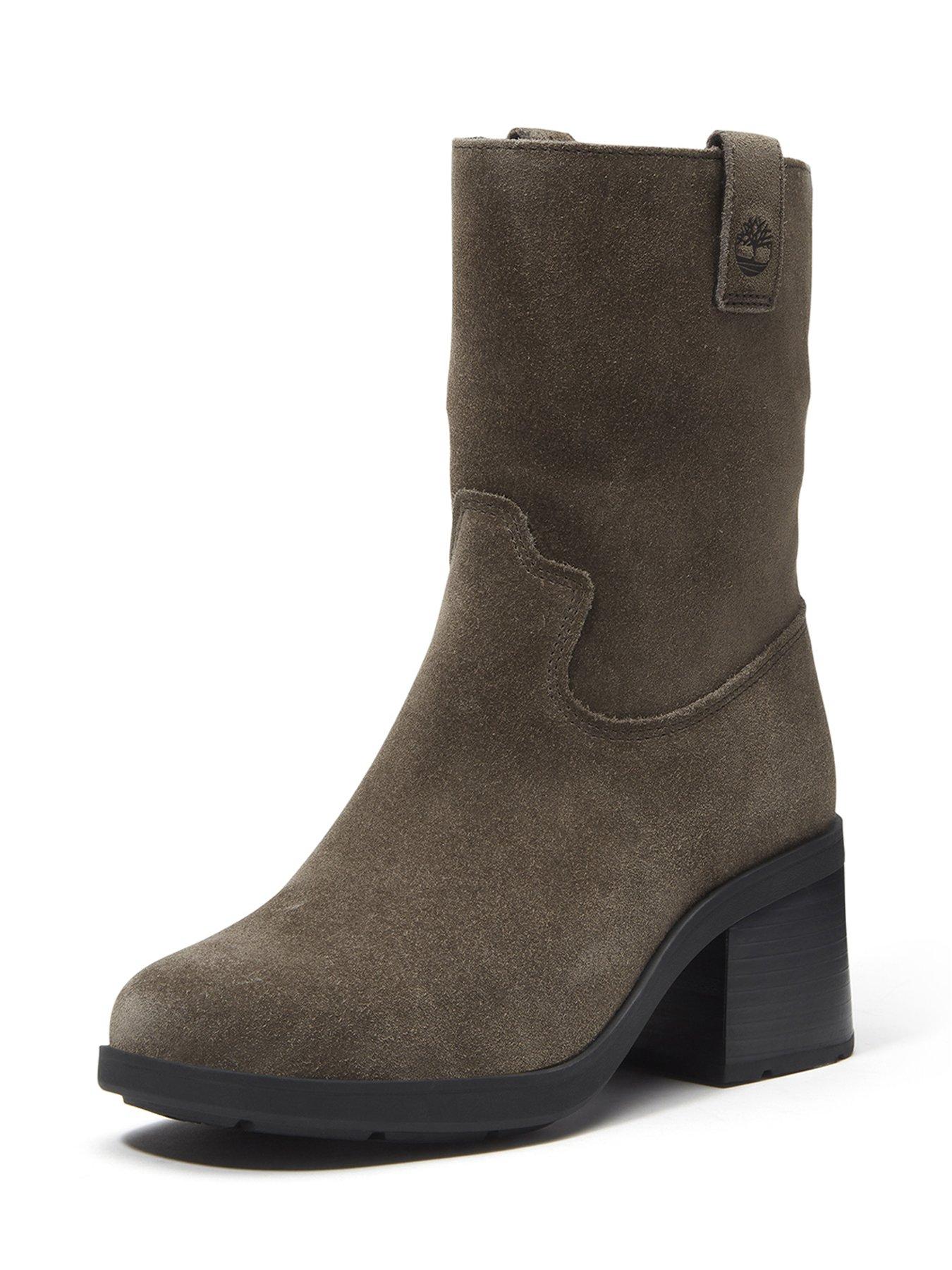 Image 7 of 7 of Timberland Bellevaux Mid Zip Up Boot Dark Brown Suede