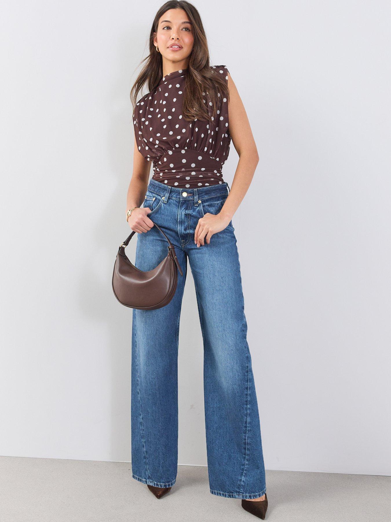The Very Collection New Relaxed Wide Jeans - Dark Wash
