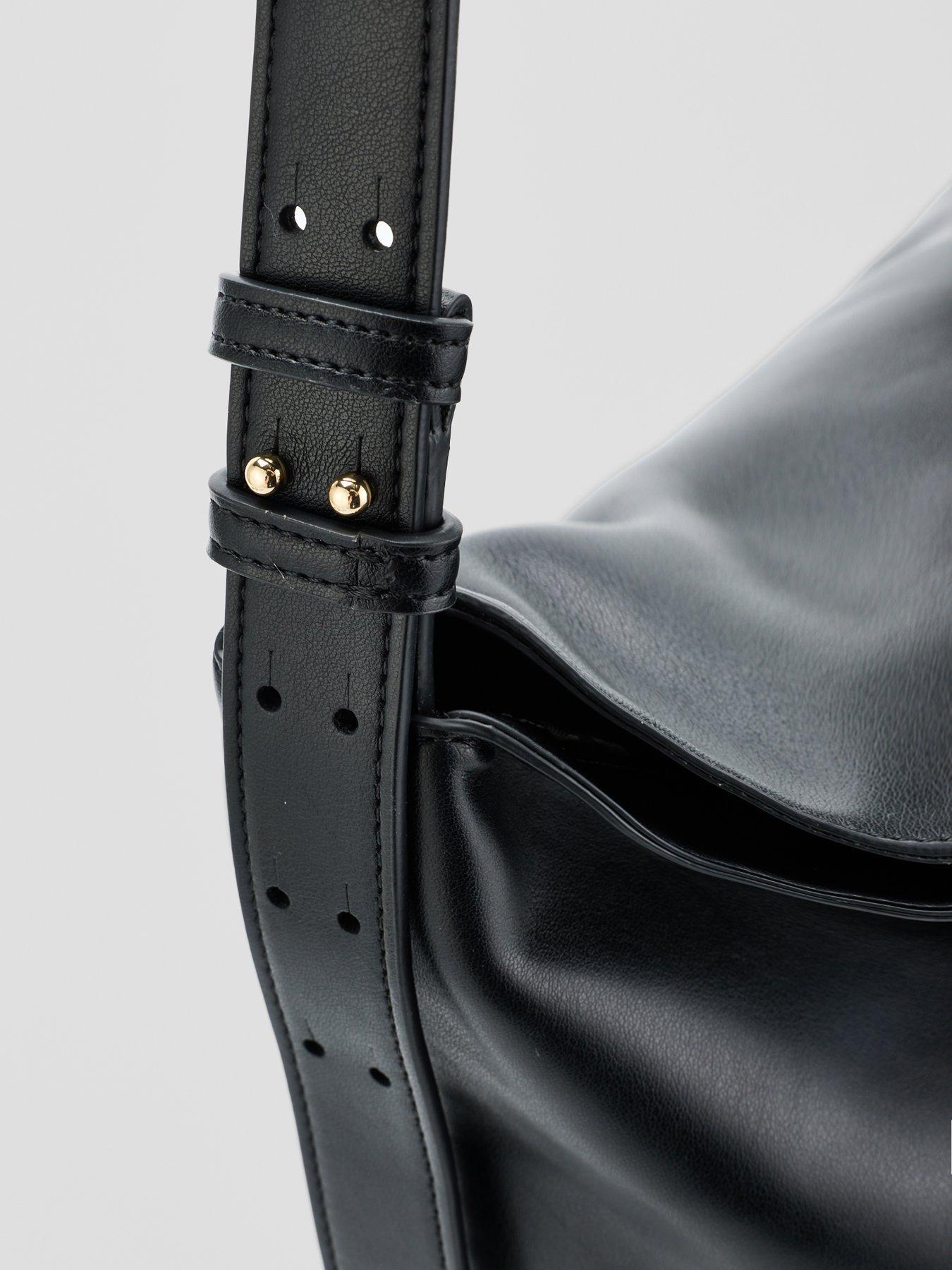 Image 5 of 6 of Armani Exchange Womens Alice Adjustable Strap Hobo Bag - Black