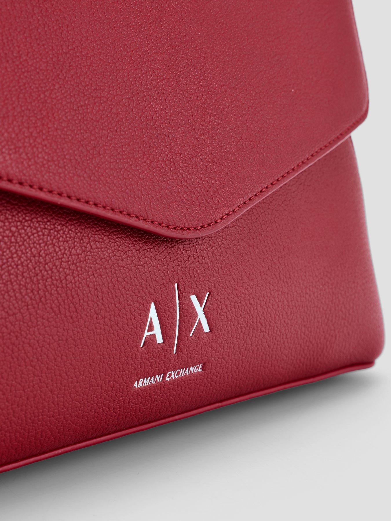 Image 3 of 5 of Armani Exchange Isabel Logo Strap Shoulder Bag - Red