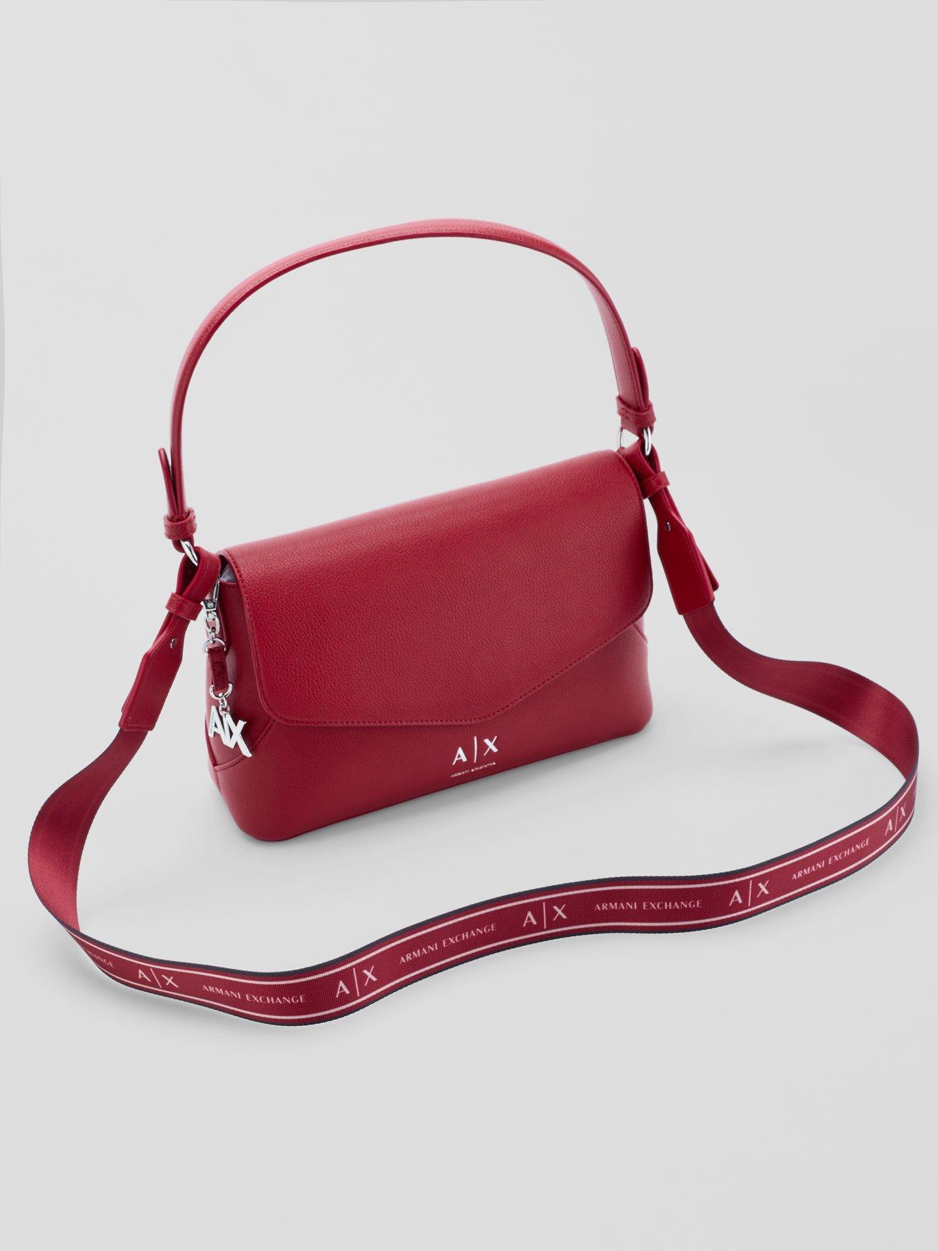 Image 5 of 5 of Armani Exchange Isabel Logo Strap Shoulder Bag - Red