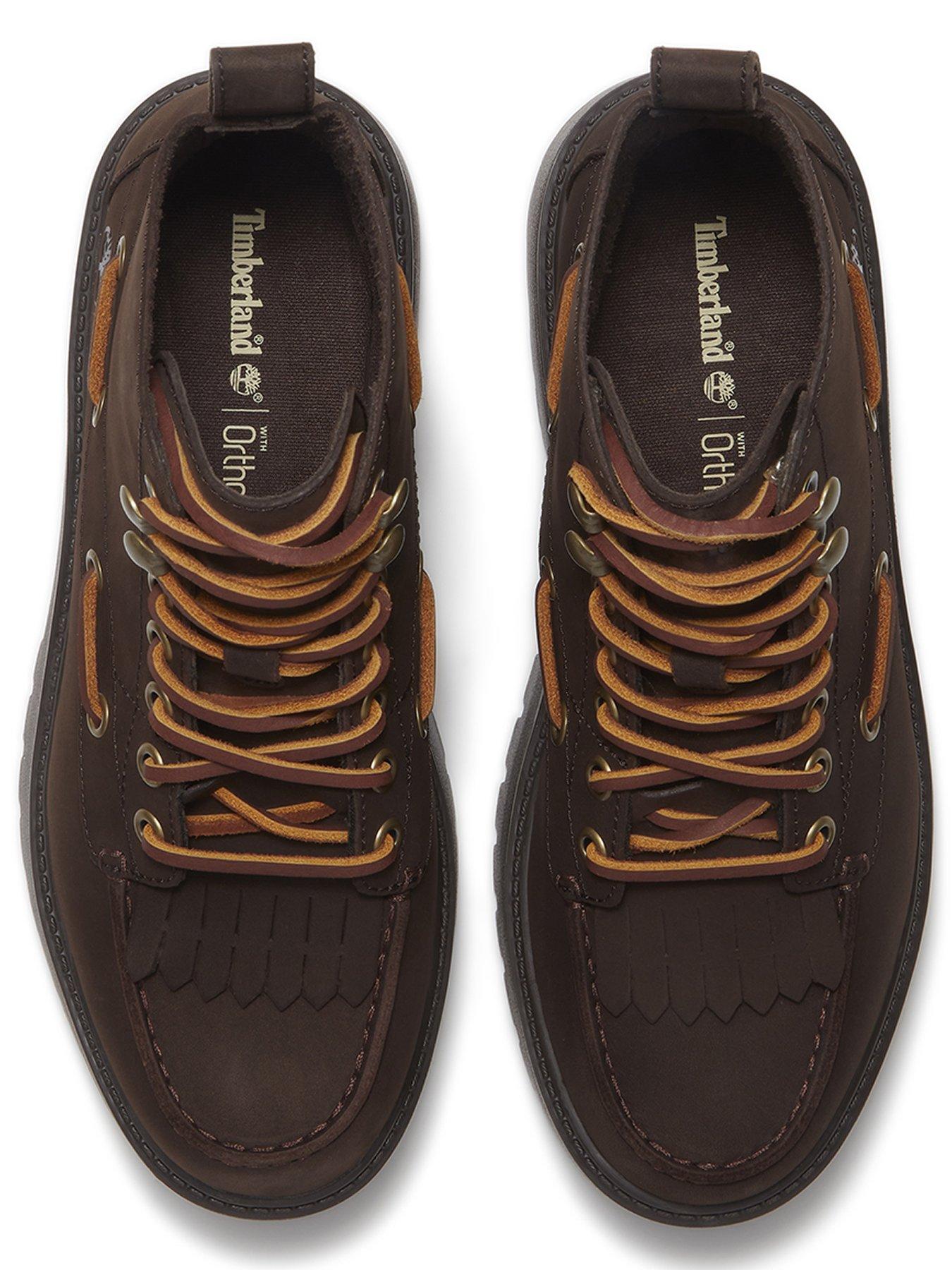 Image 4 of 7 of Timberland Womens Stone Street Lace Up Chunky Lug Sole Boots - Brown