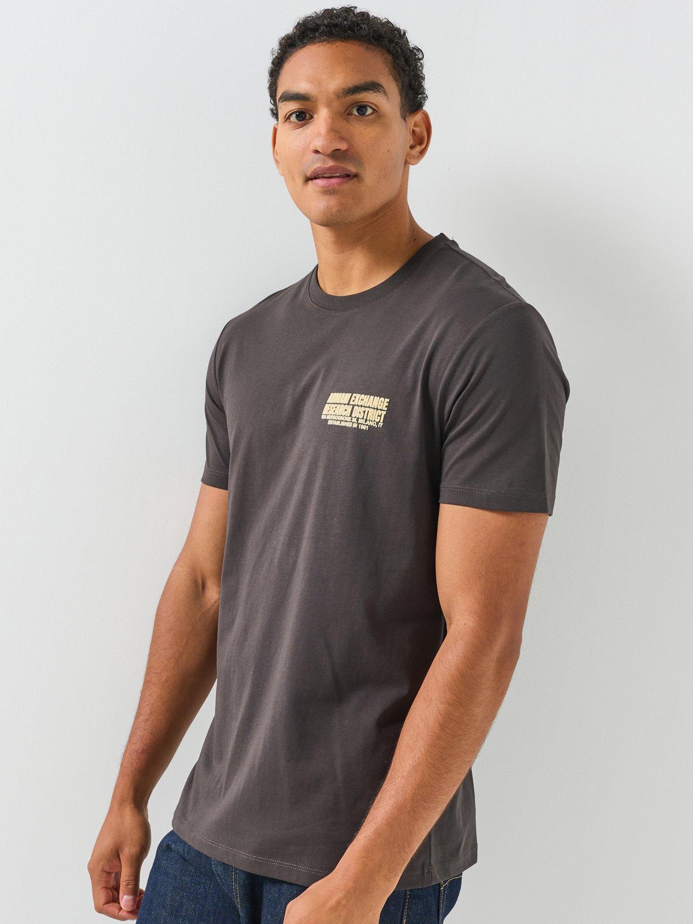 Image 1 of 6 of Armani Exchange Large Back Logo T-Shirt - Black