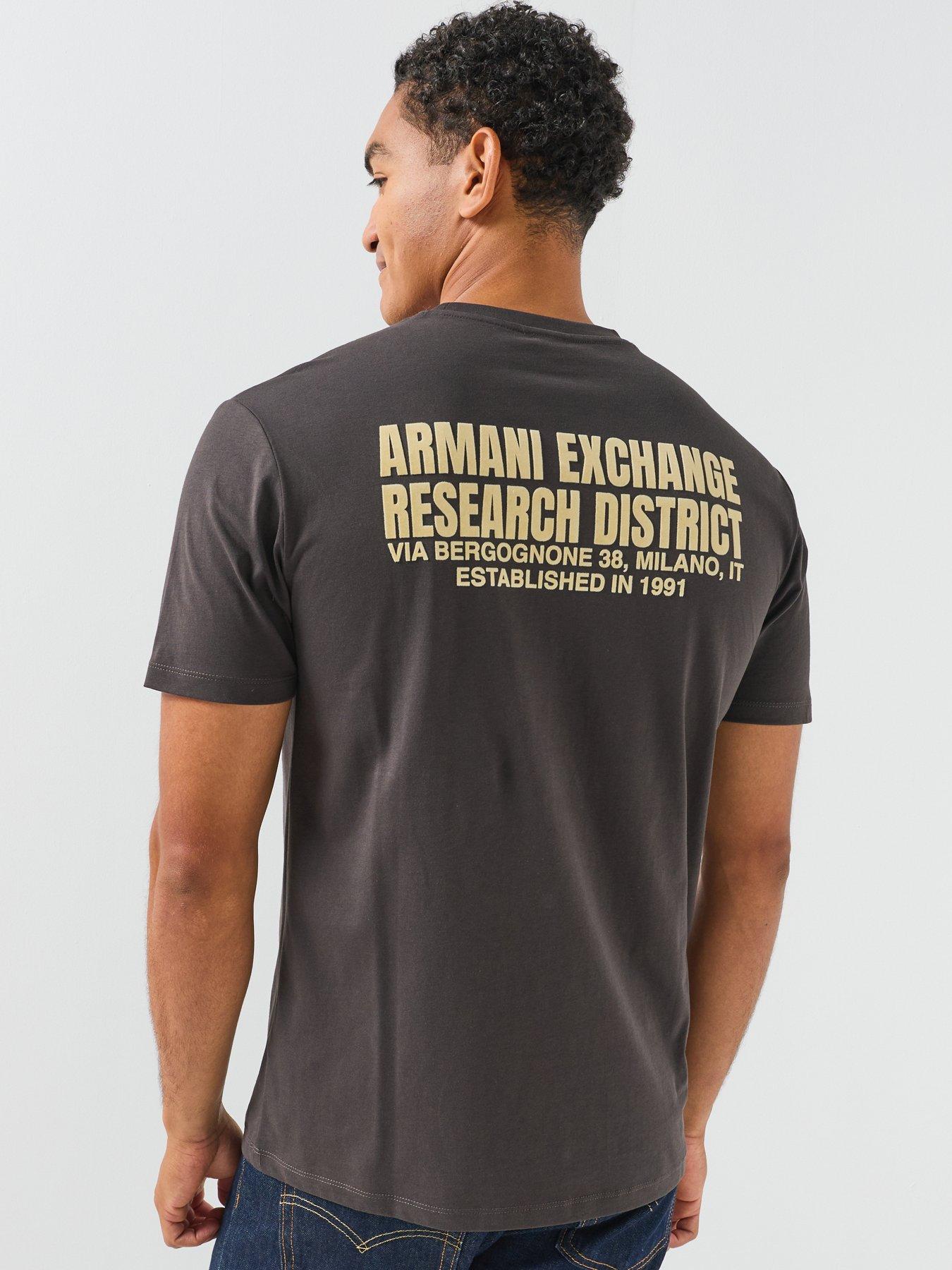 Image 2 of 6 of Armani Exchange Large Back Logo T-Shirt - Black
