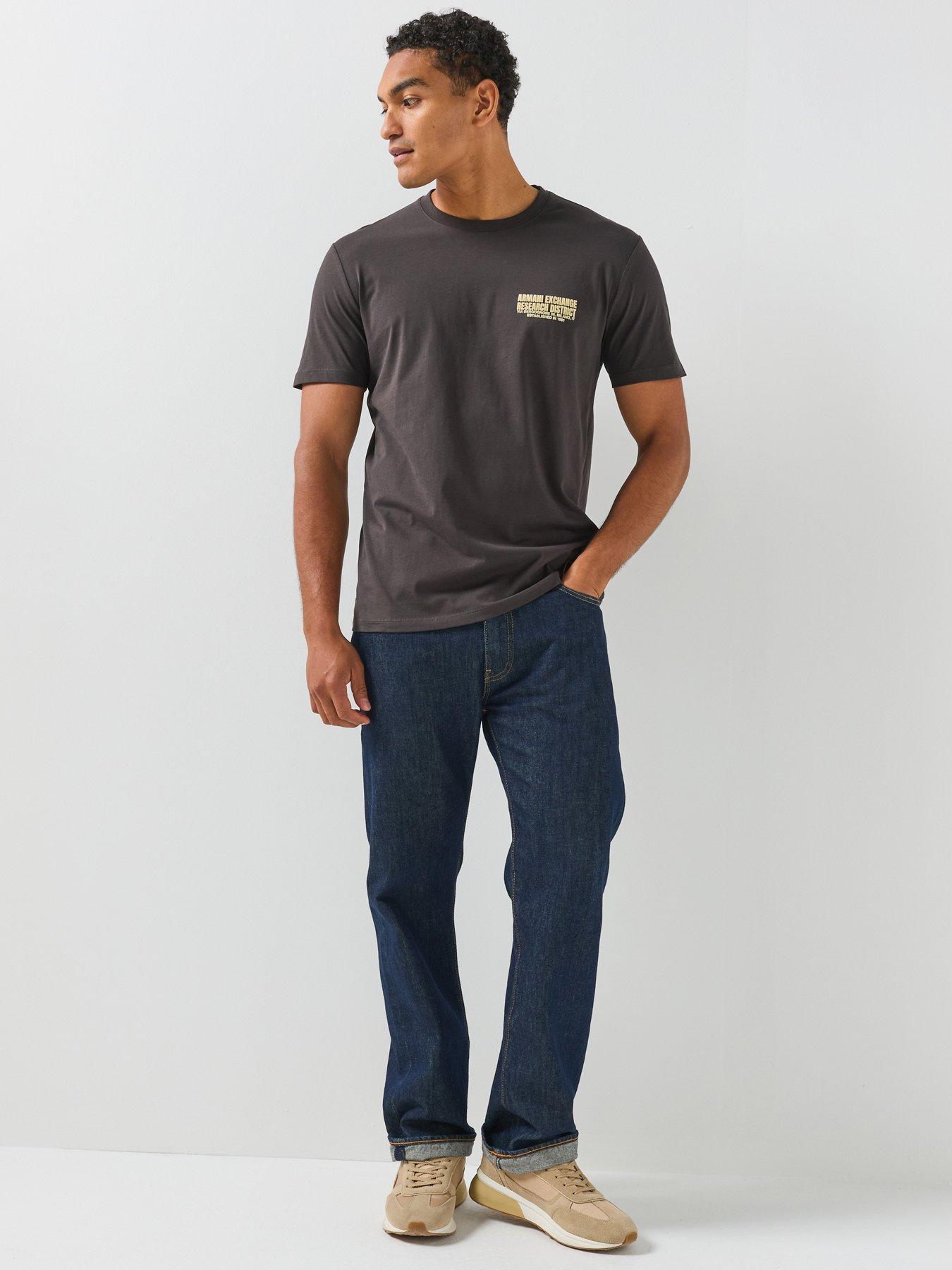 Image 3 of 6 of Armani Exchange Large Back Logo T-Shirt - Black