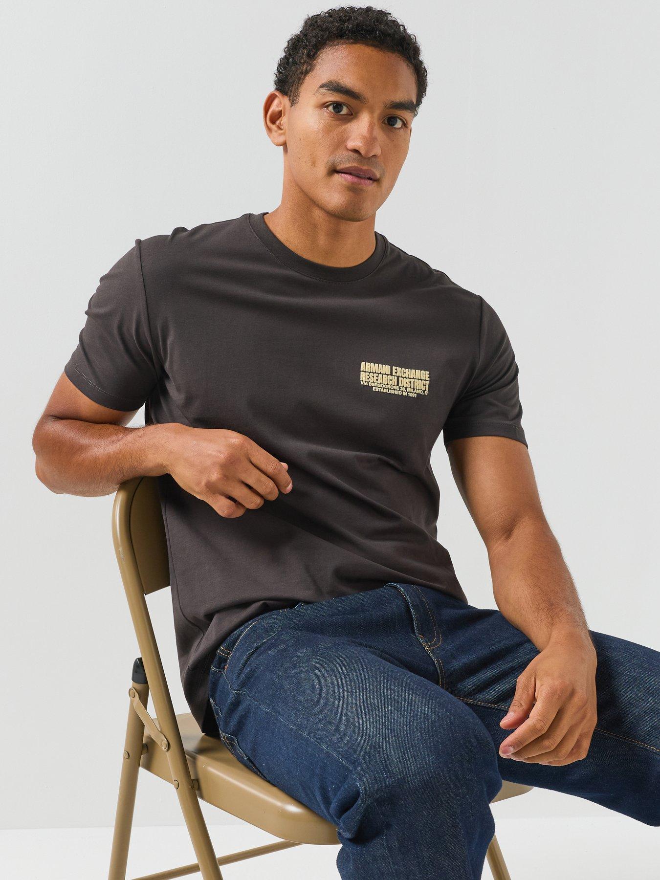 Image 4 of 6 of Armani Exchange Large Back Logo T-Shirt - Black