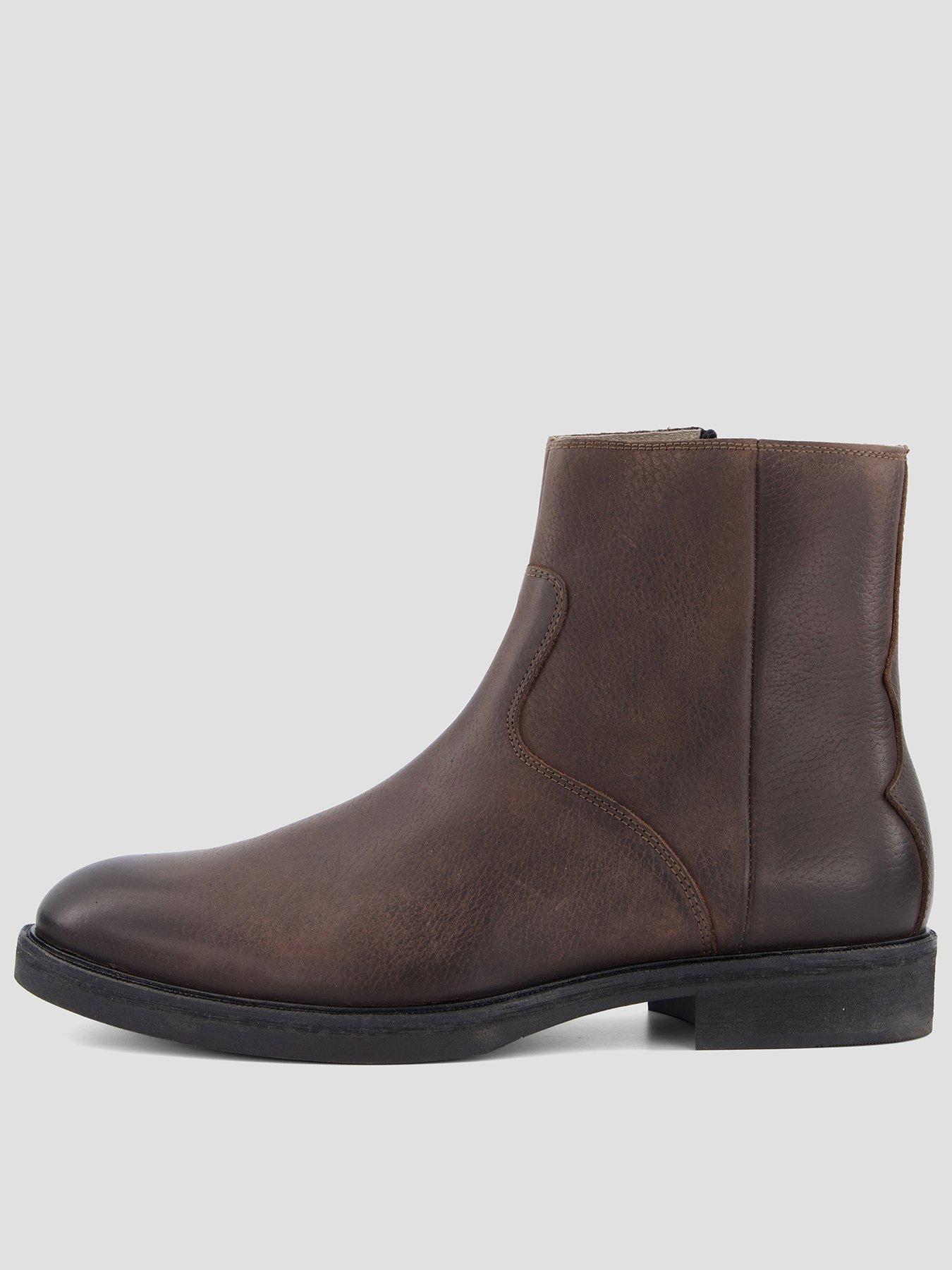 AllSaints Lang Leather Boots - Brown