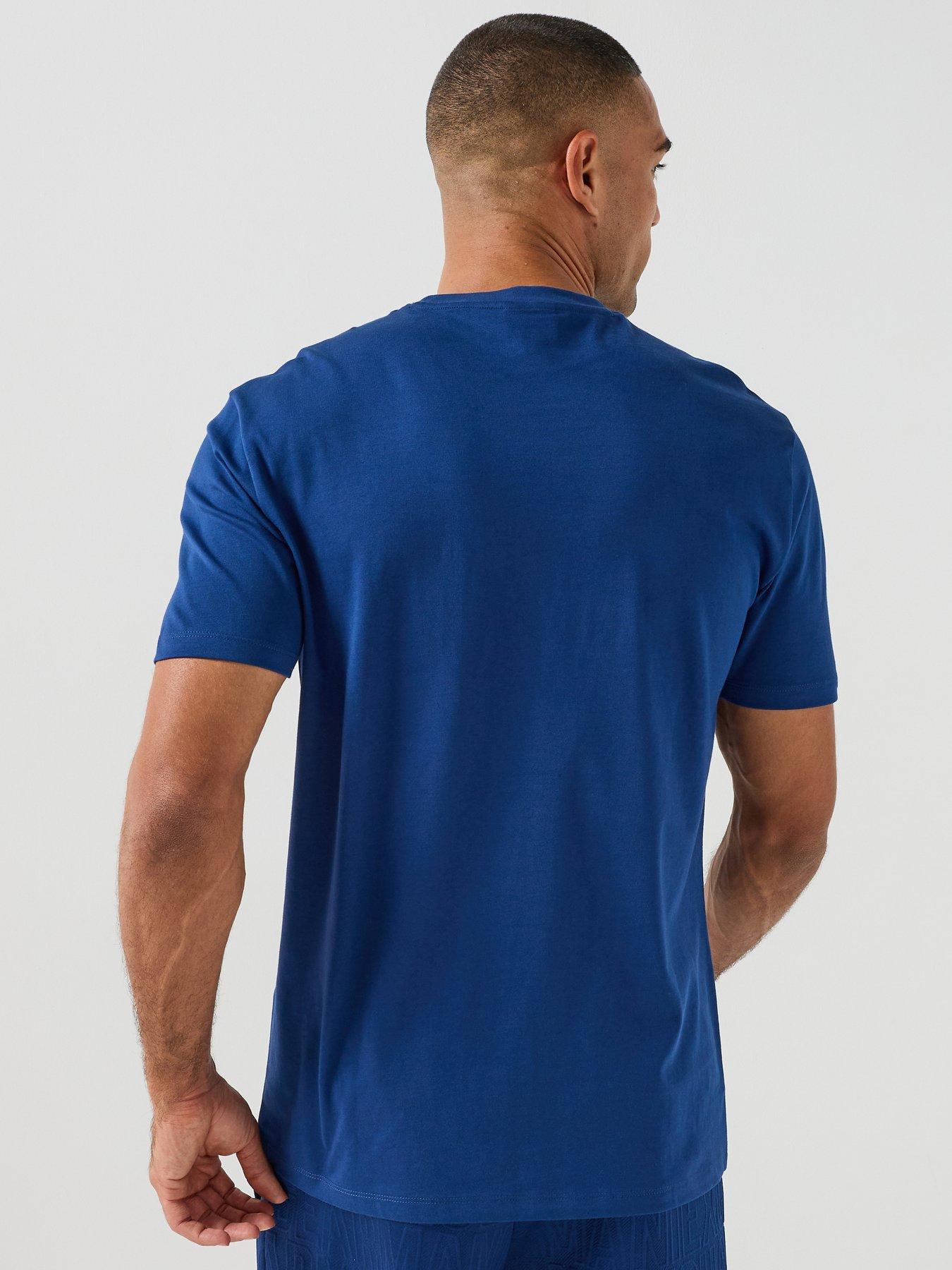 Image 2 of 6 of Armani Exchange 3D Ny Milan Logo T-Shirt - Bright Blue