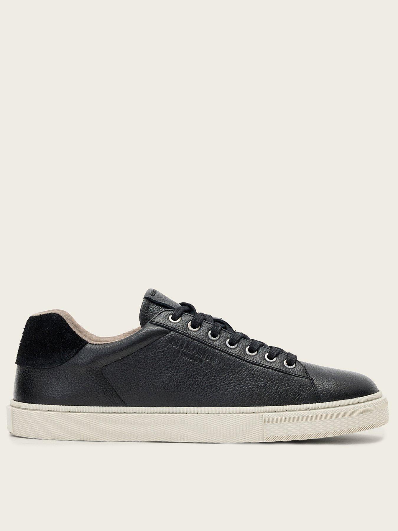 AllSaints Tucker Low Top Leather Trainers - Black
