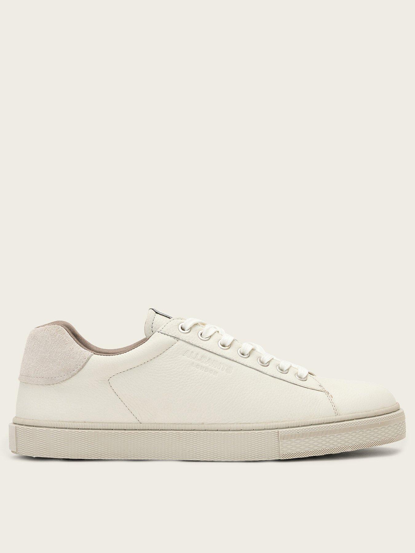 AllSaints Tucker Low Top Leather Trainers - White