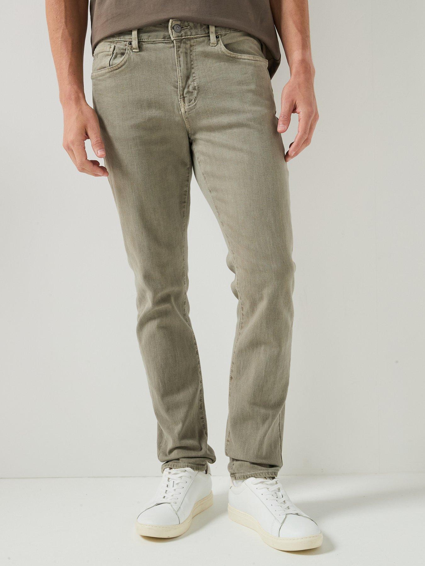 Image 1 of 6 of Armani Exchange Mens Slim Fit Jeans - Beige