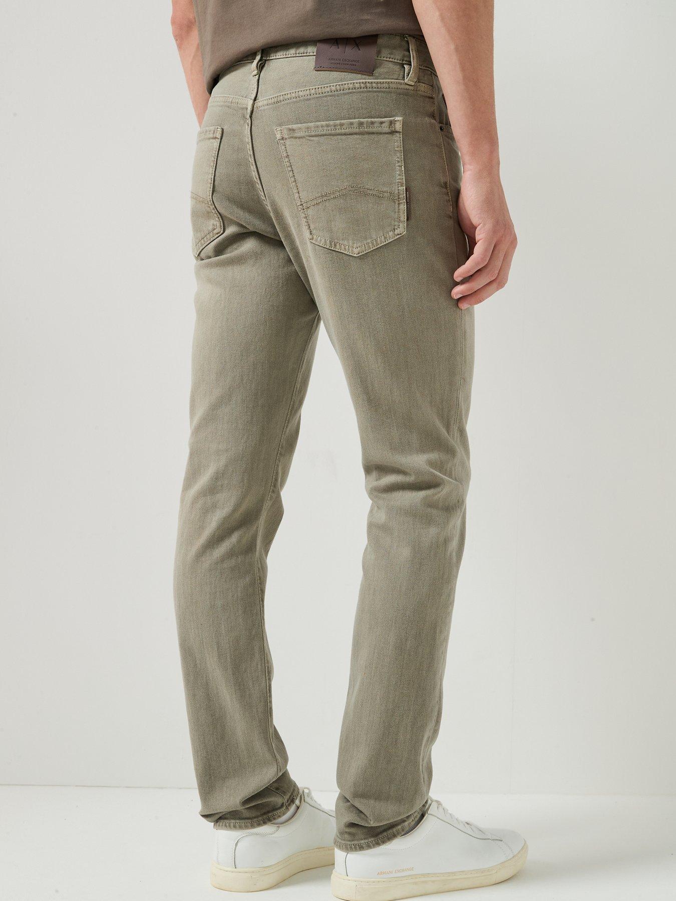 Image 2 of 6 of Armani Exchange Mens Slim Fit Jeans - Beige