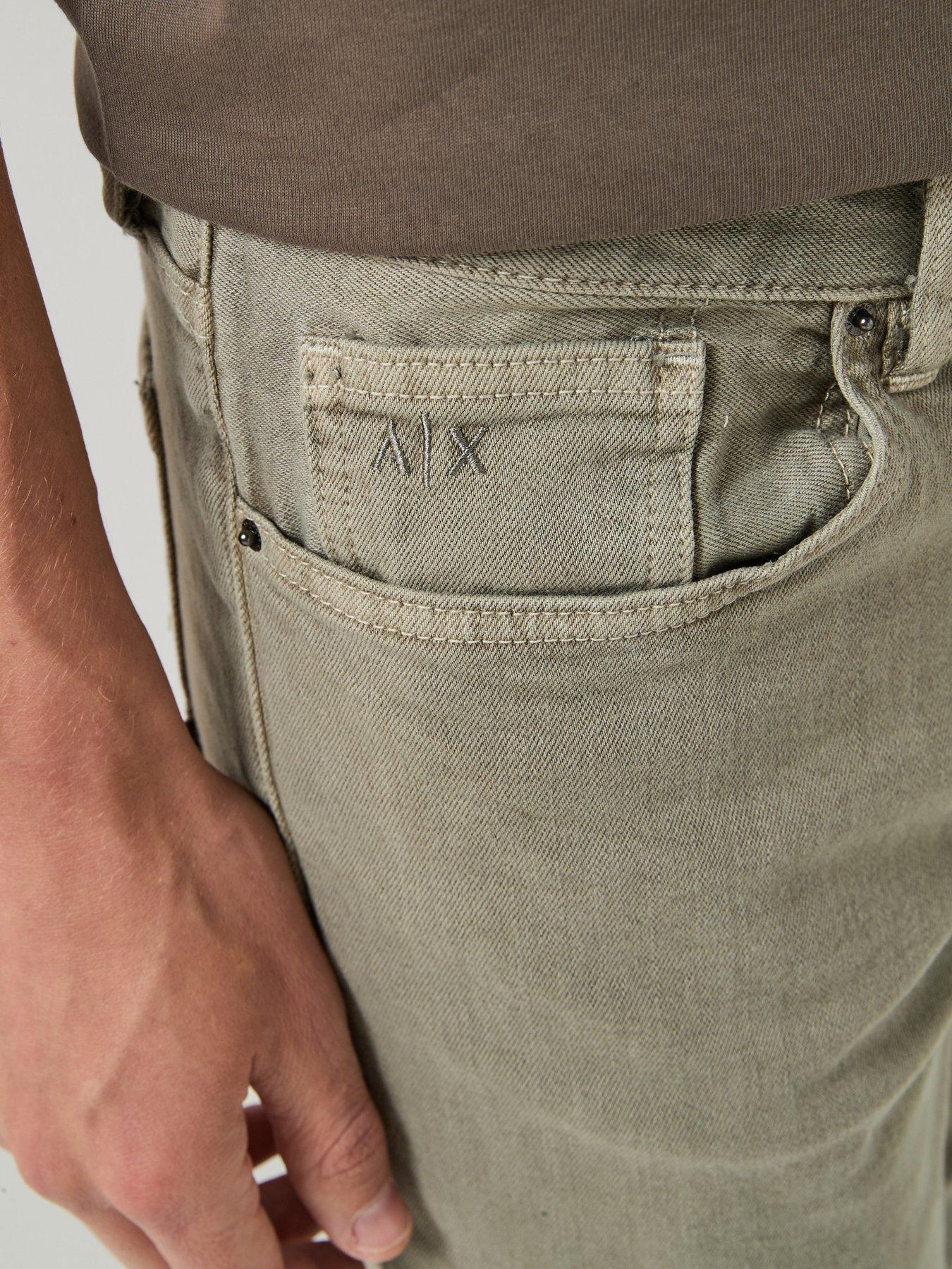 Image 4 of 6 of Armani Exchange Mens Slim Fit Jeans - Beige