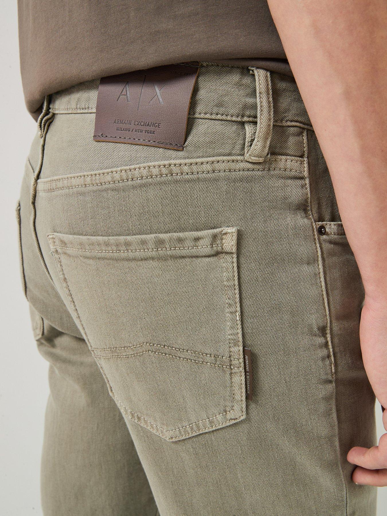 Image 6 of 6 of Armani Exchange Mens Slim Fit Jeans - Beige