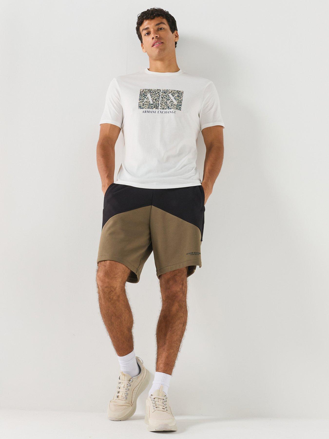 Armani Exchange Large Box Logo T-Shirt, Off White, Size L, Men