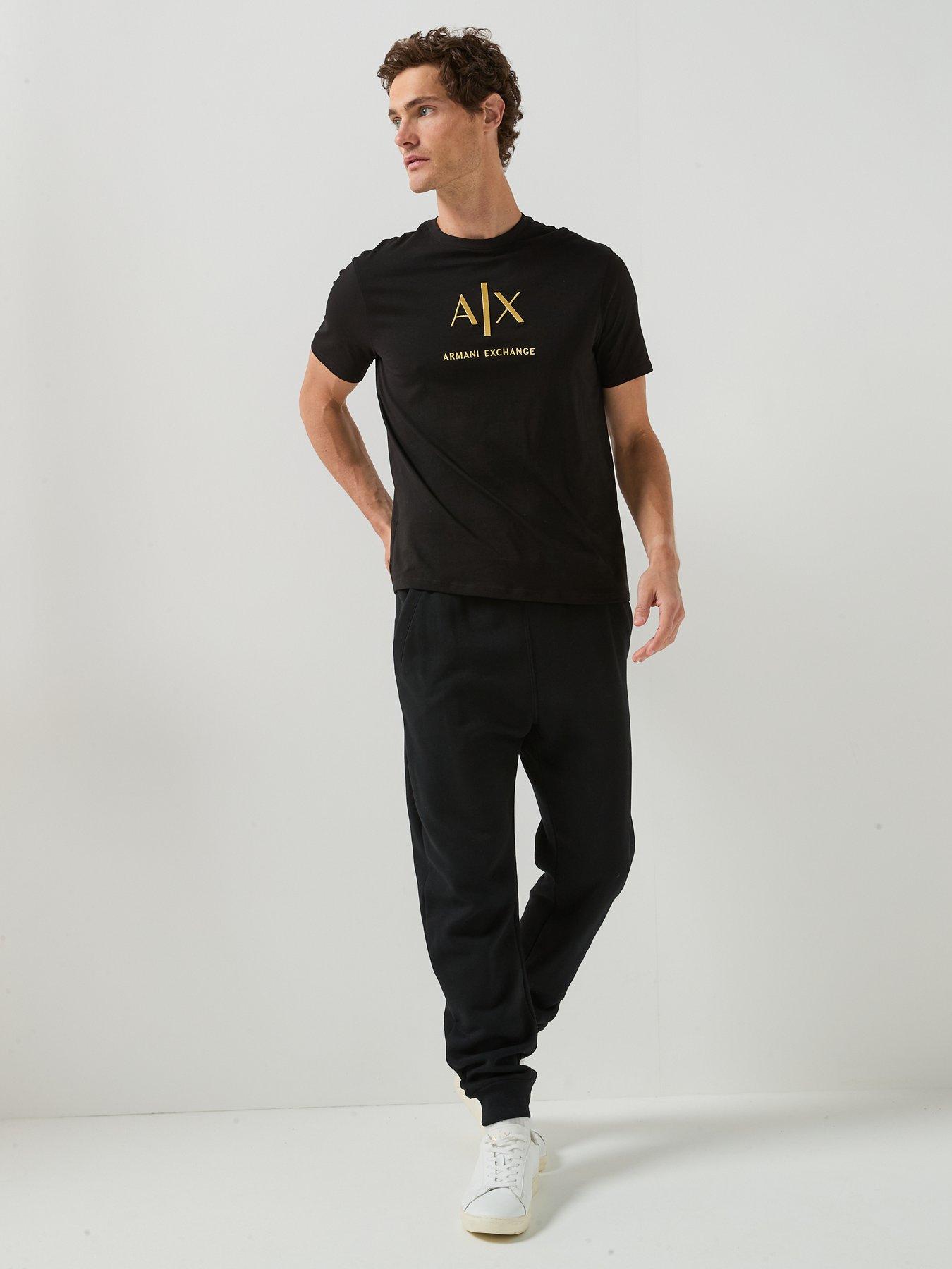 Image 3 of 6 of Armani Exchange Men's Slim Fit T-Shirt in Cotton Jersey - Black
