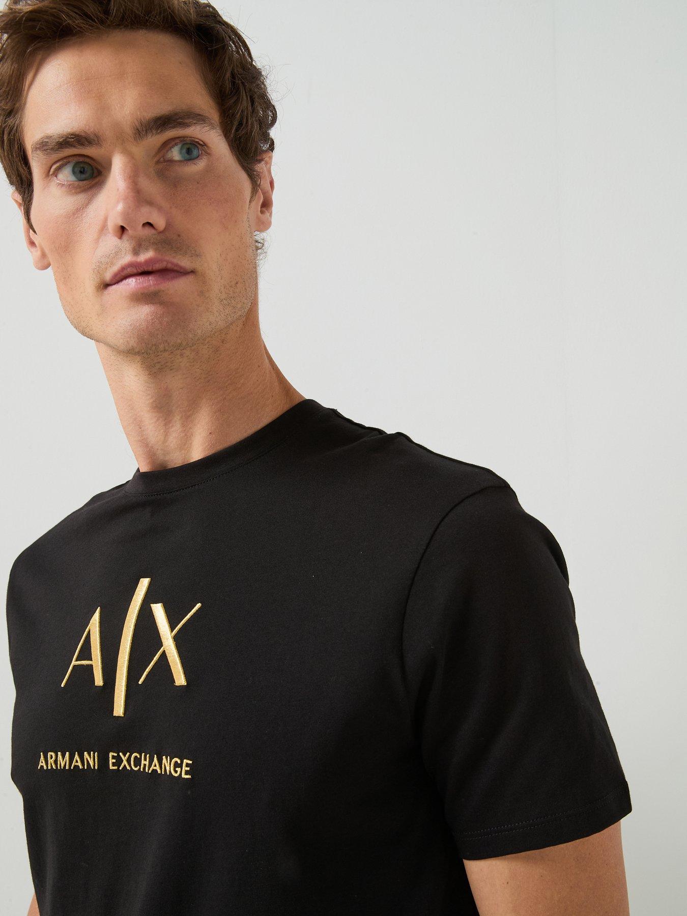 Image 5 of 6 of Armani Exchange Men's Slim Fit T-Shirt in Cotton Jersey - Black