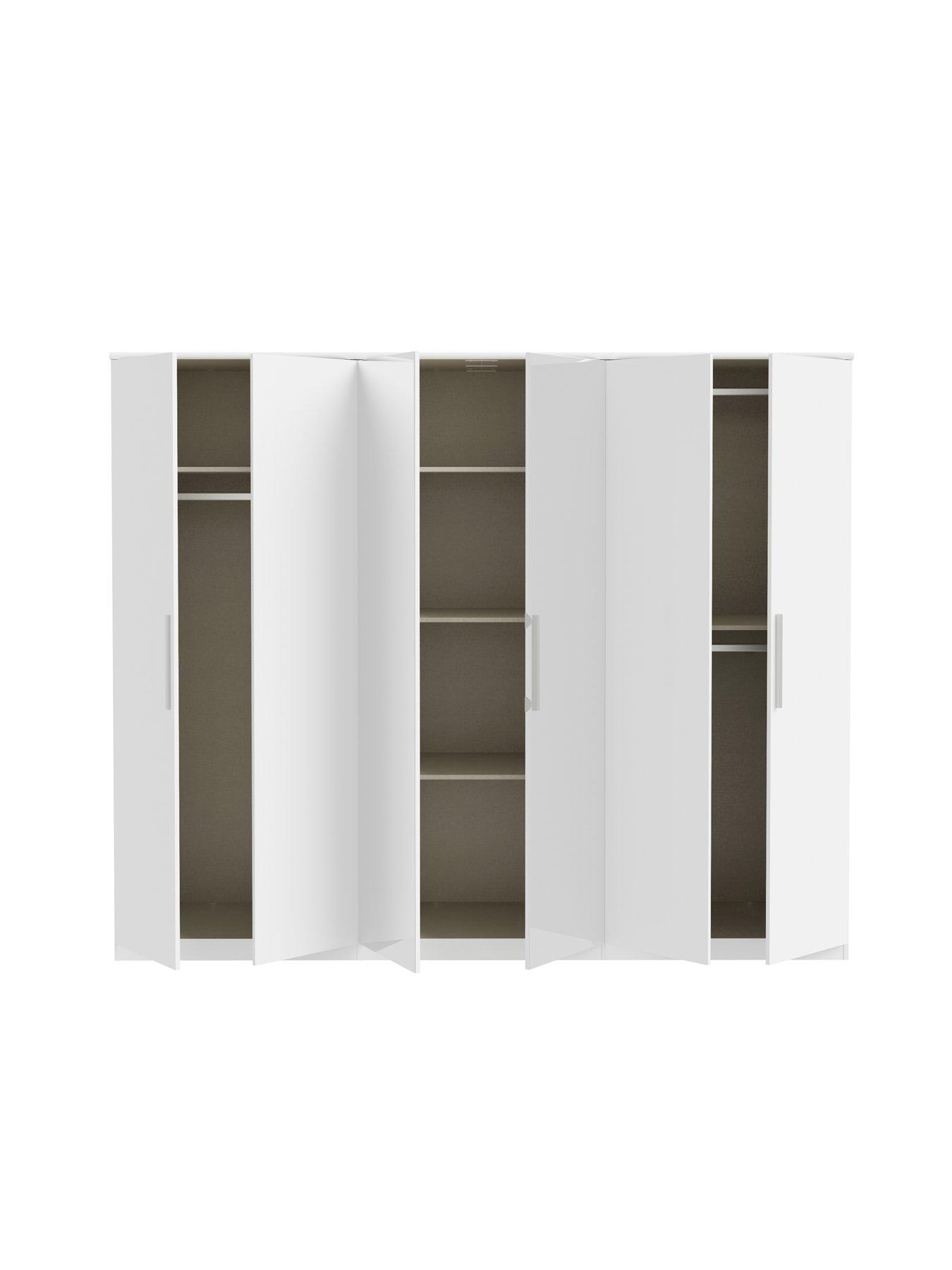 Image 6 of 6 of The Very Collection Prague Gloss Package&nbsp;- 6 Door Wardrobe,&nbsp;5 Drawer Chest and Pair of 3 Drawer Bedside Chests&nbsp;- White - FSC&reg; Certified