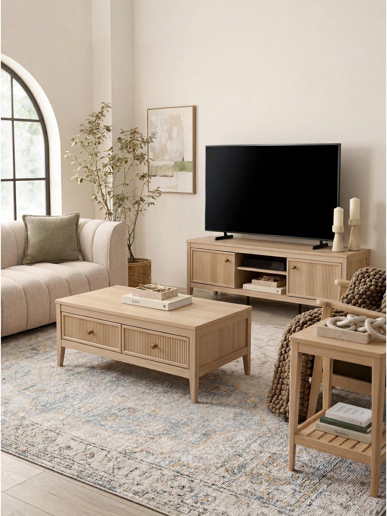 Michelle Keegan Home Lindley Pack (side Table, Coffee, Tv Unit)