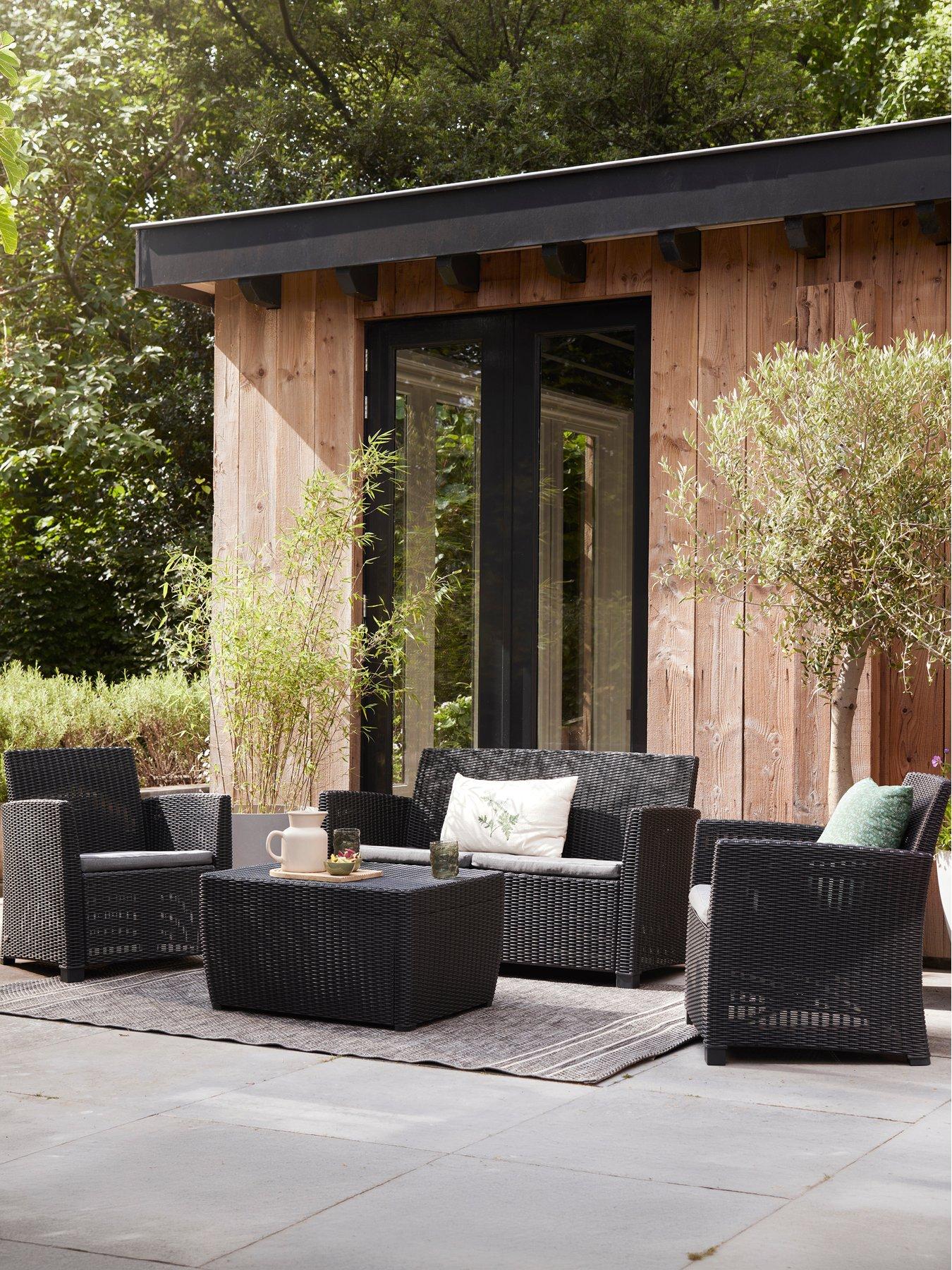 Image 1 of 7 of Keter Mia 4 Seater Lounge Set, With Storage Table - Graphite