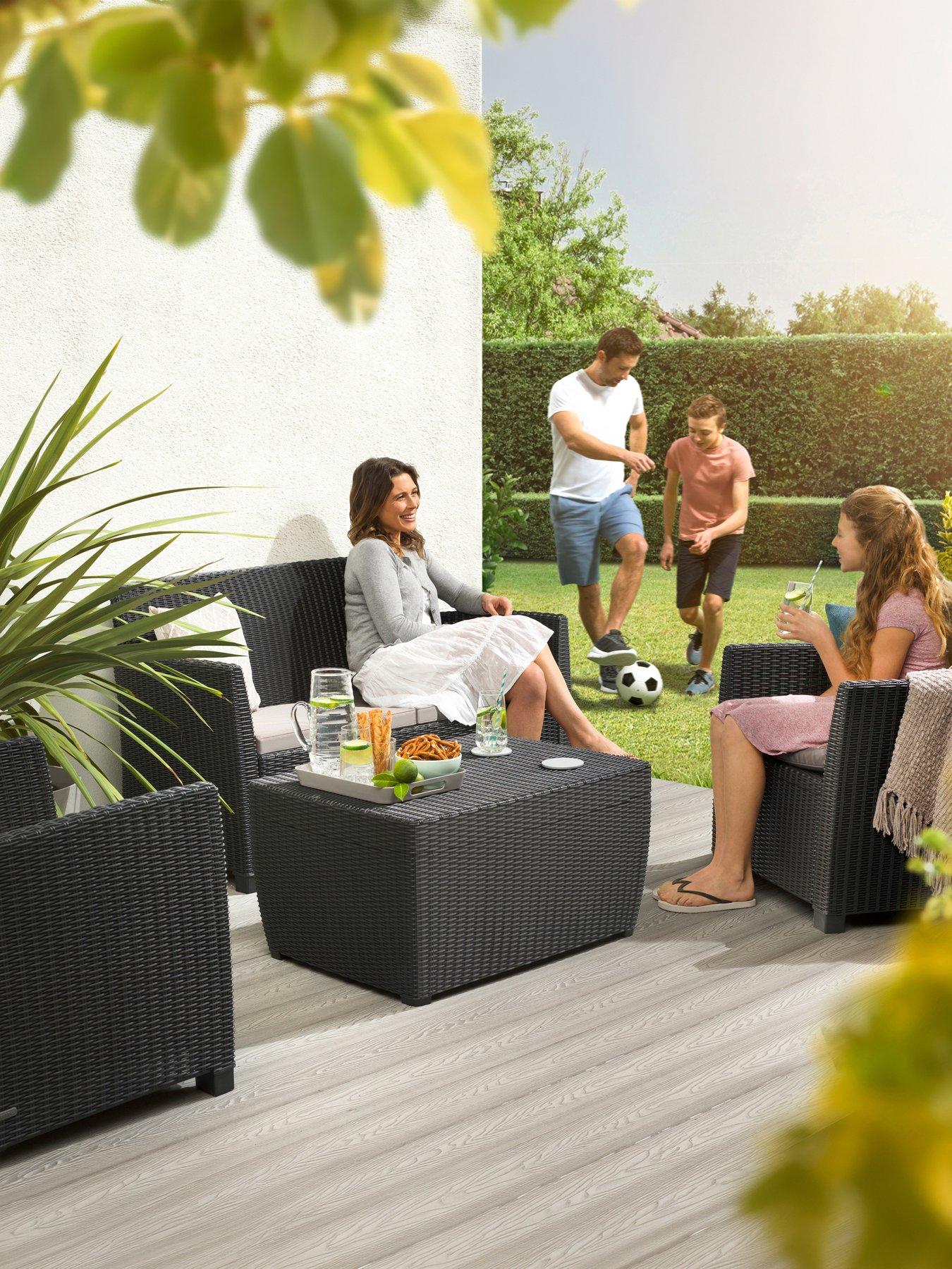 Image 3 of 7 of Keter Mia 4 Seater Lounge Set, With Storage Table - Graphite
