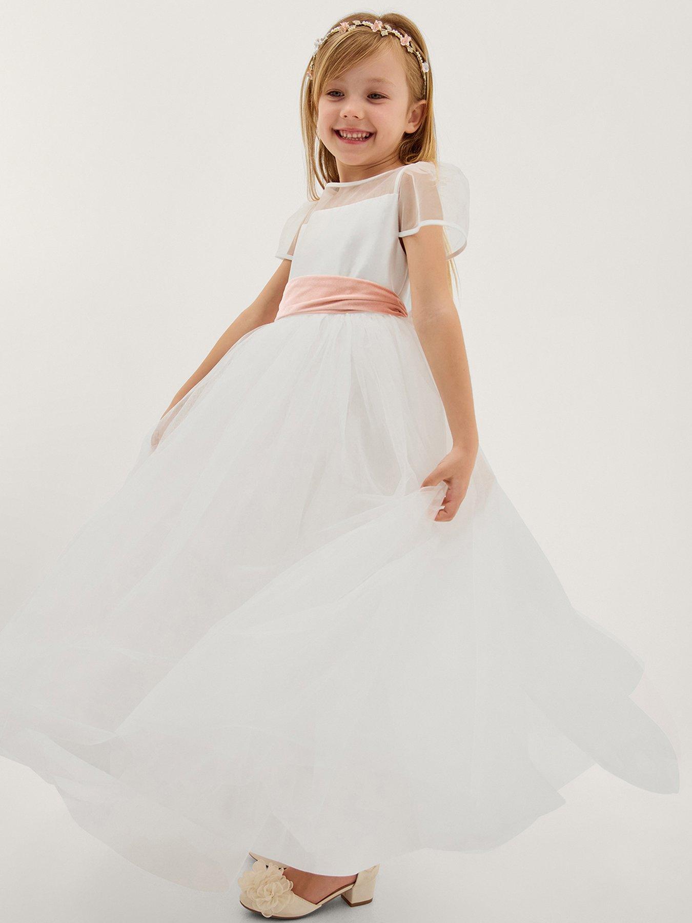 Monsoon Girls Flourish Maxi Bridesmaid Dress - Ivory