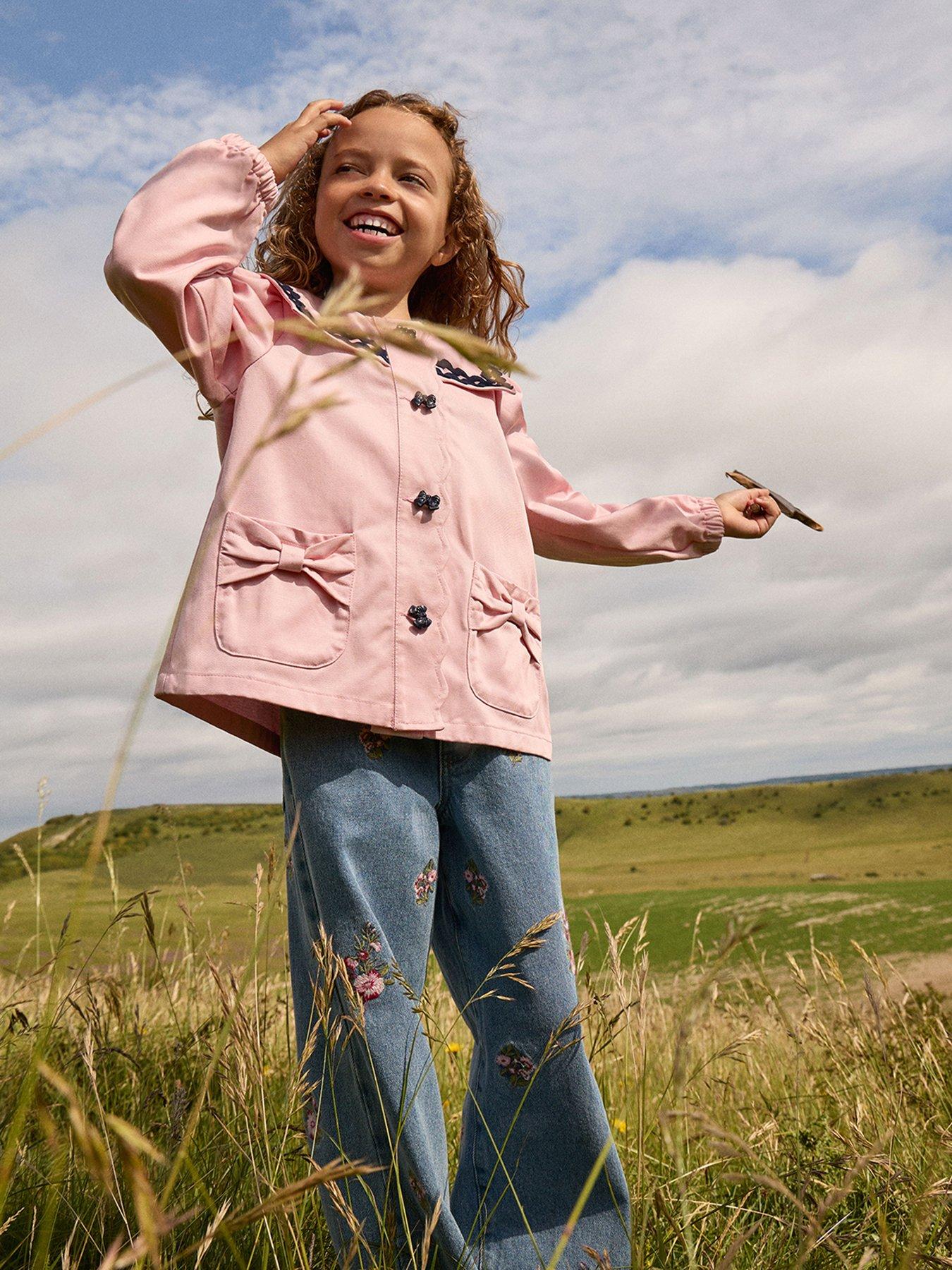 Monsoon Girls Ric Rac Sailor Jacket - Pink