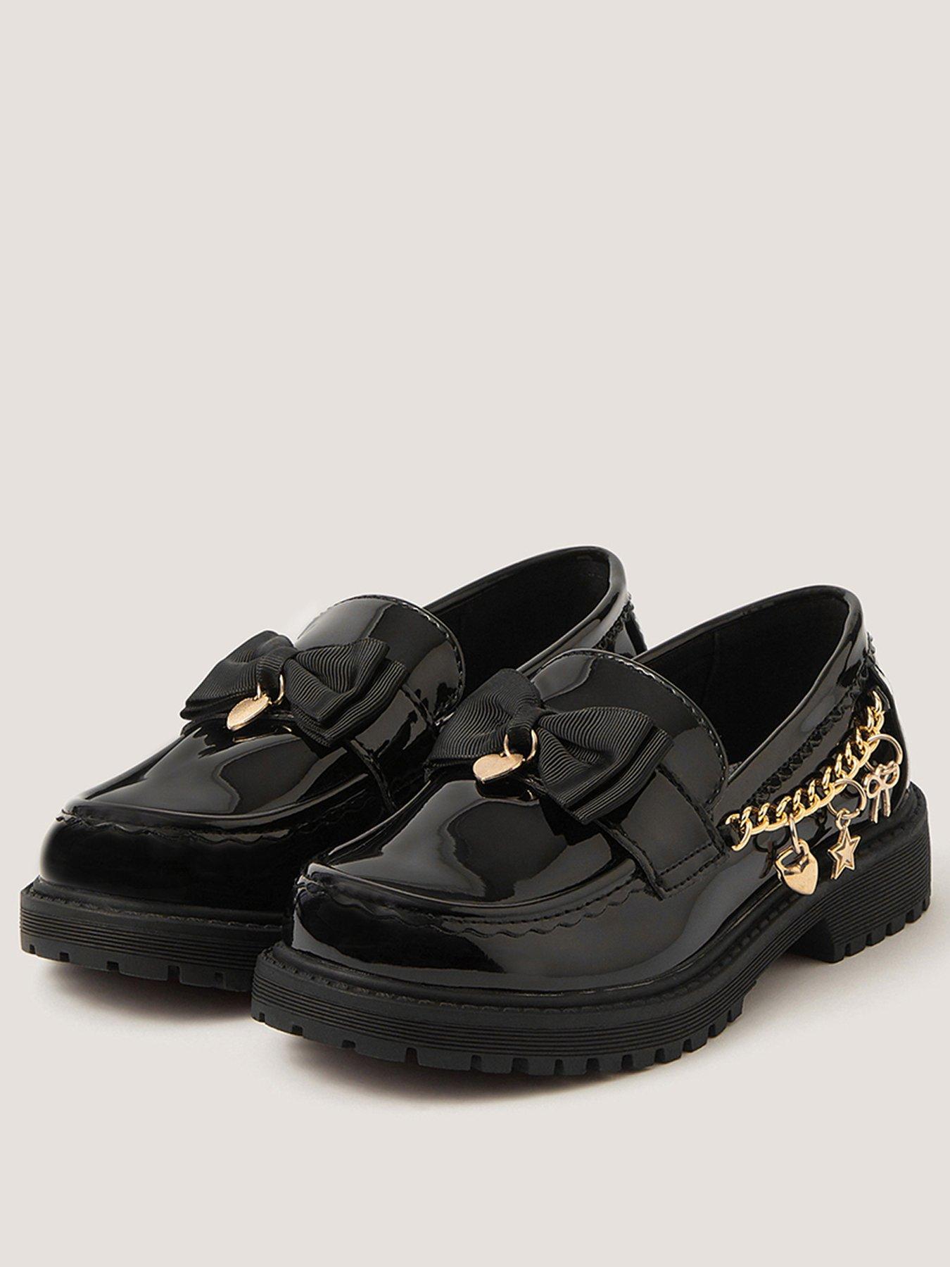 Image 2 of 4 of Monsoon Girls Loafers With Charms - Black