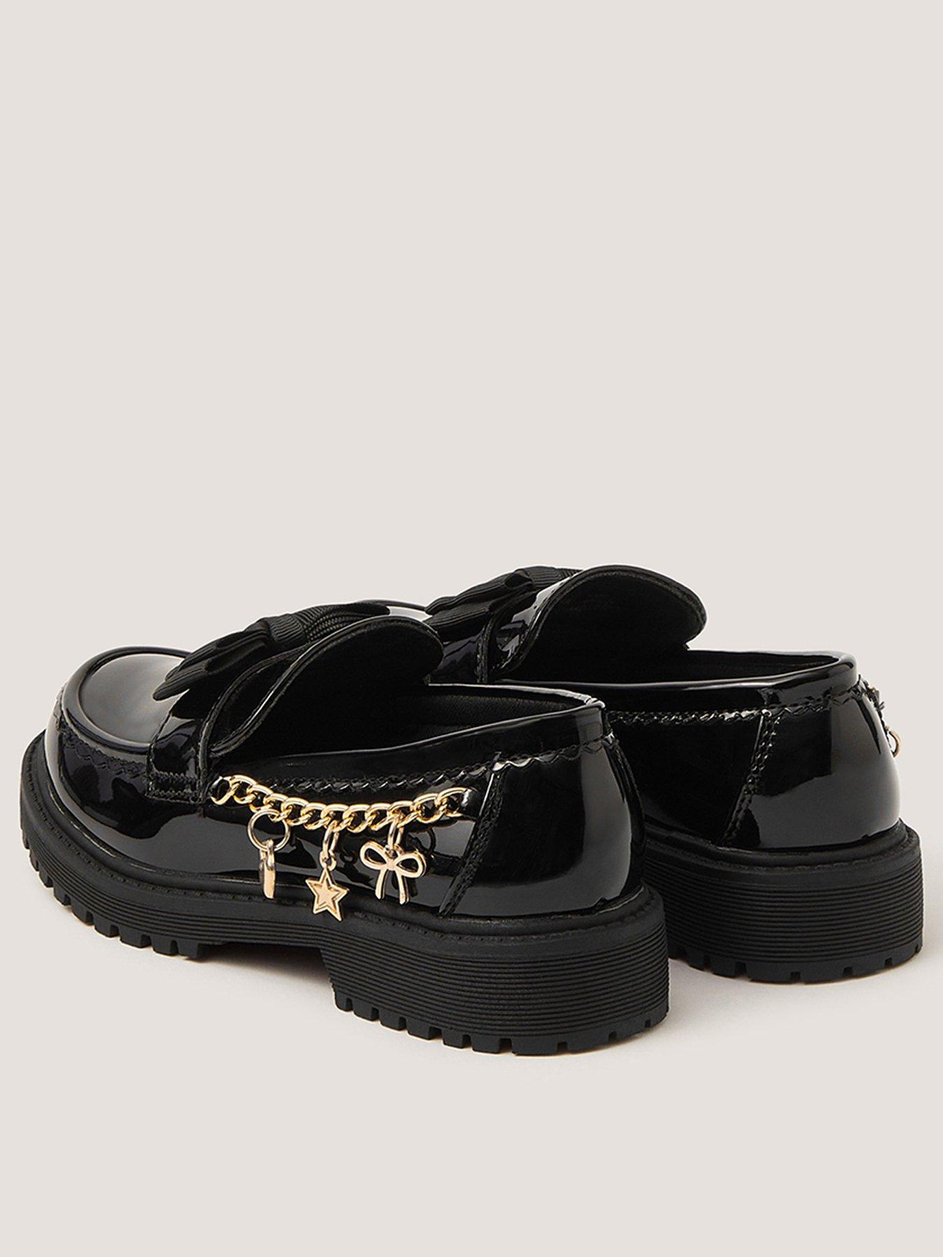 Image 3 of 4 of Monsoon Girls Loafers With Charms - Black