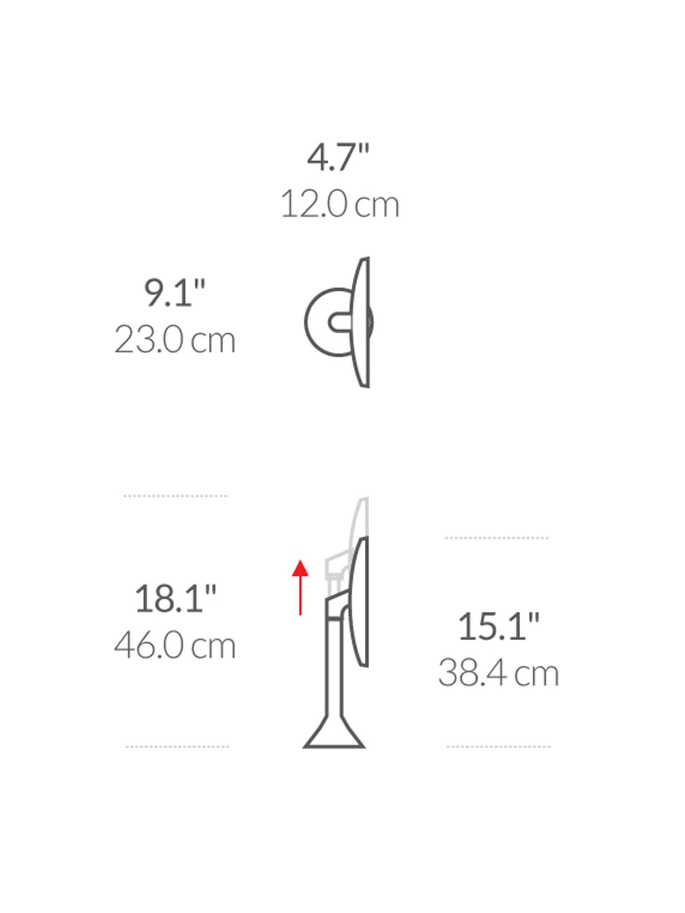 Image 7 of 7 of Simplehuman 8" Sensor Mirror W/touch Control Brightness + 10x Detail Mir