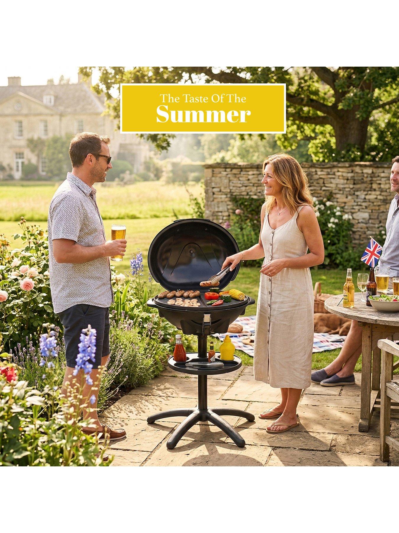 Andrew James Electric Barbecue Grill with 5 Temperature Settings, Black