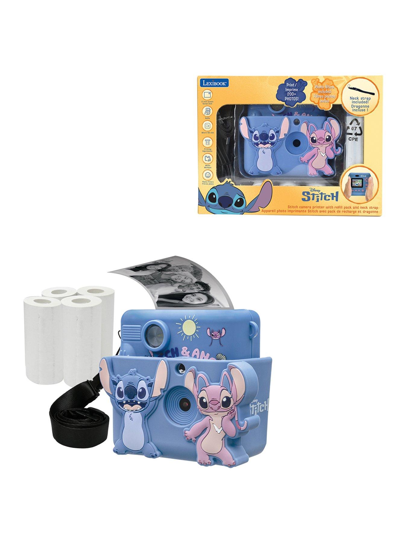 StarCAM Print, camera pack with instant printer, 4 paper rolls, neck strap, 3D DISNEY Stitch silicon pouch and custom kit