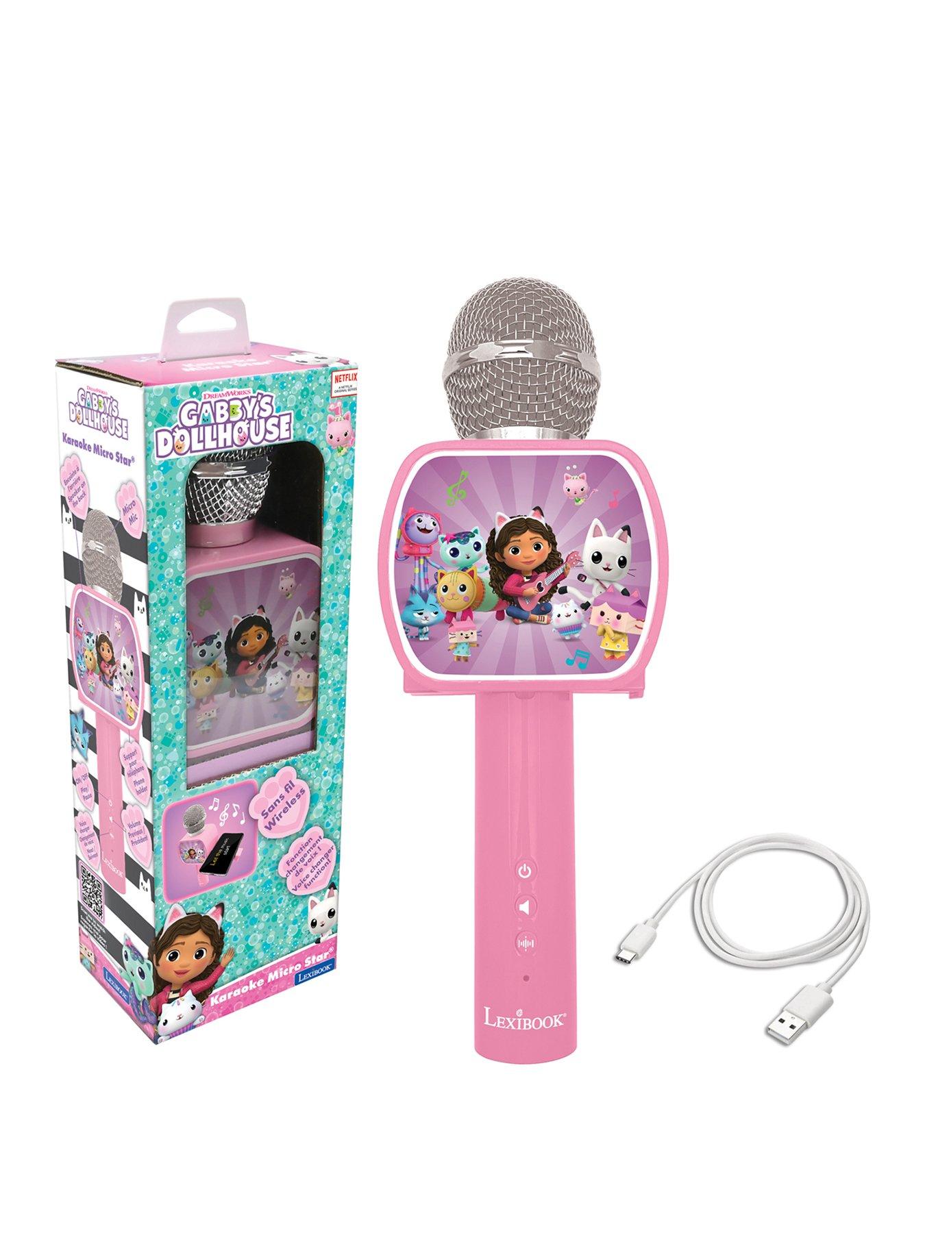 Image 1 of 7 of Gabby's Dollhouse Wireless Microphone with speaker, voice changer, retractable phone holder and Bluetooth option