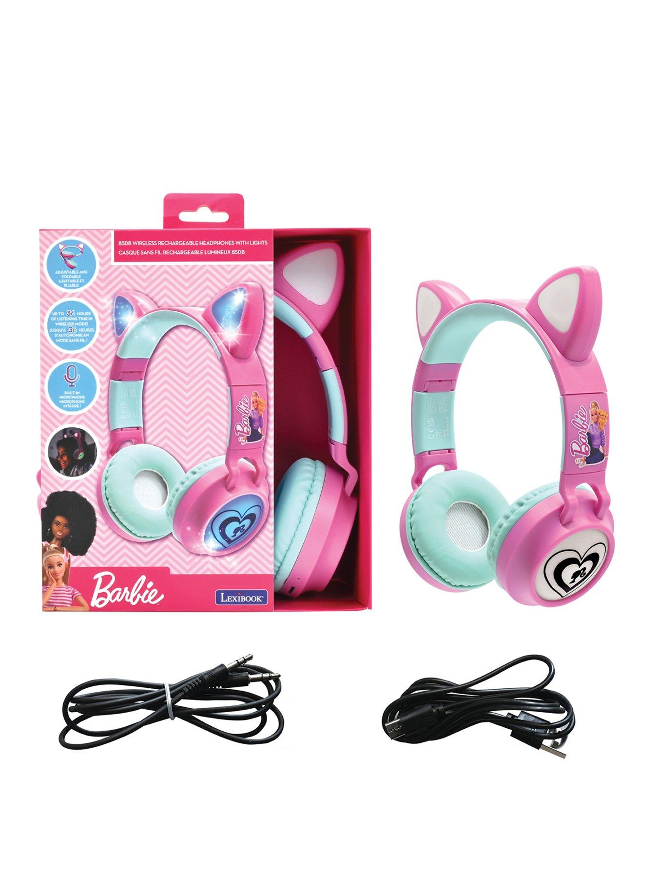 Barbie Cat's ears shape wireless rechargeable headphones with lights