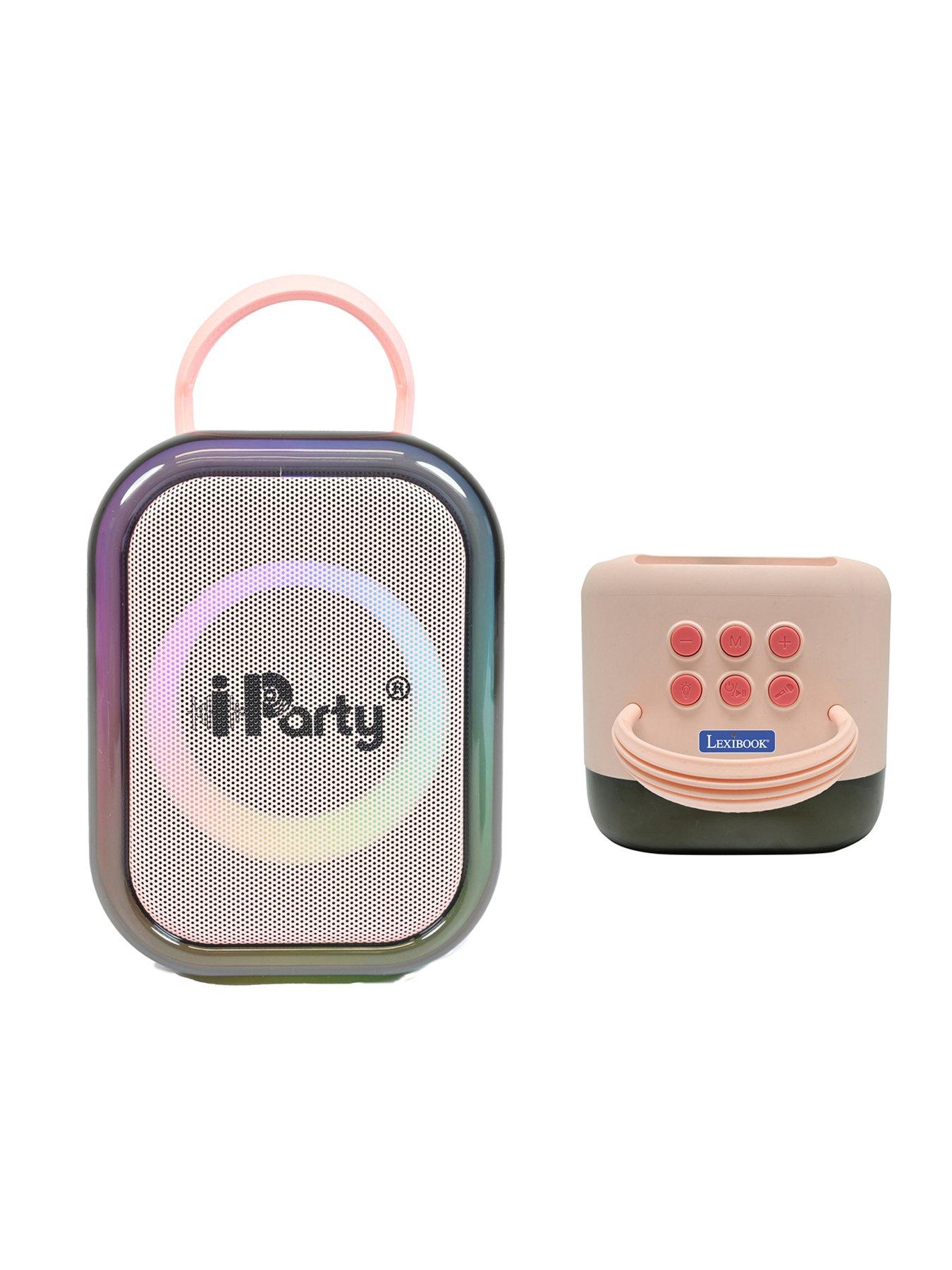 Image 4 of 7 of Pink Bluetooth karaoke with 2 wireless microphones