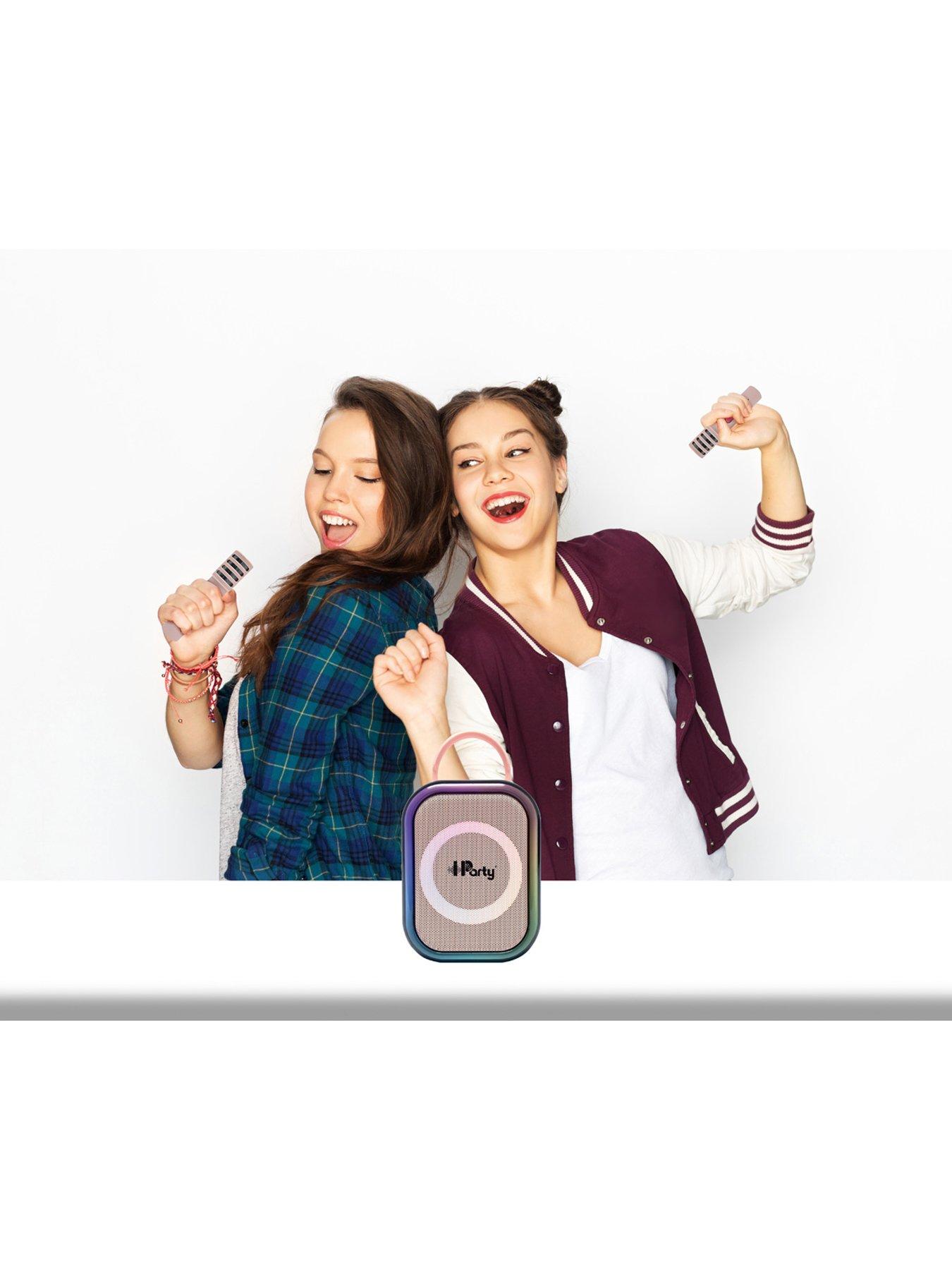 Image 6 of 7 of Pink Bluetooth karaoke with 2 wireless microphones