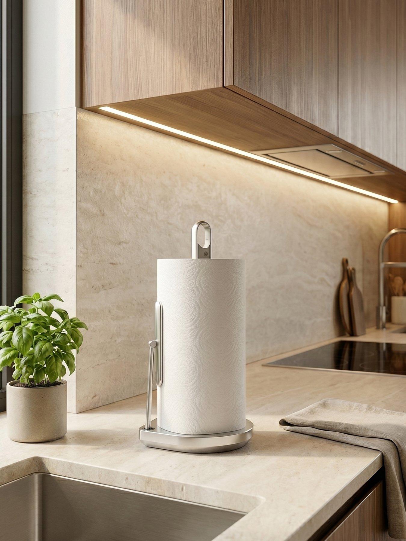 Image 1 of 7 of Simplehuman Paper Towel Holder With Spray, Brushed