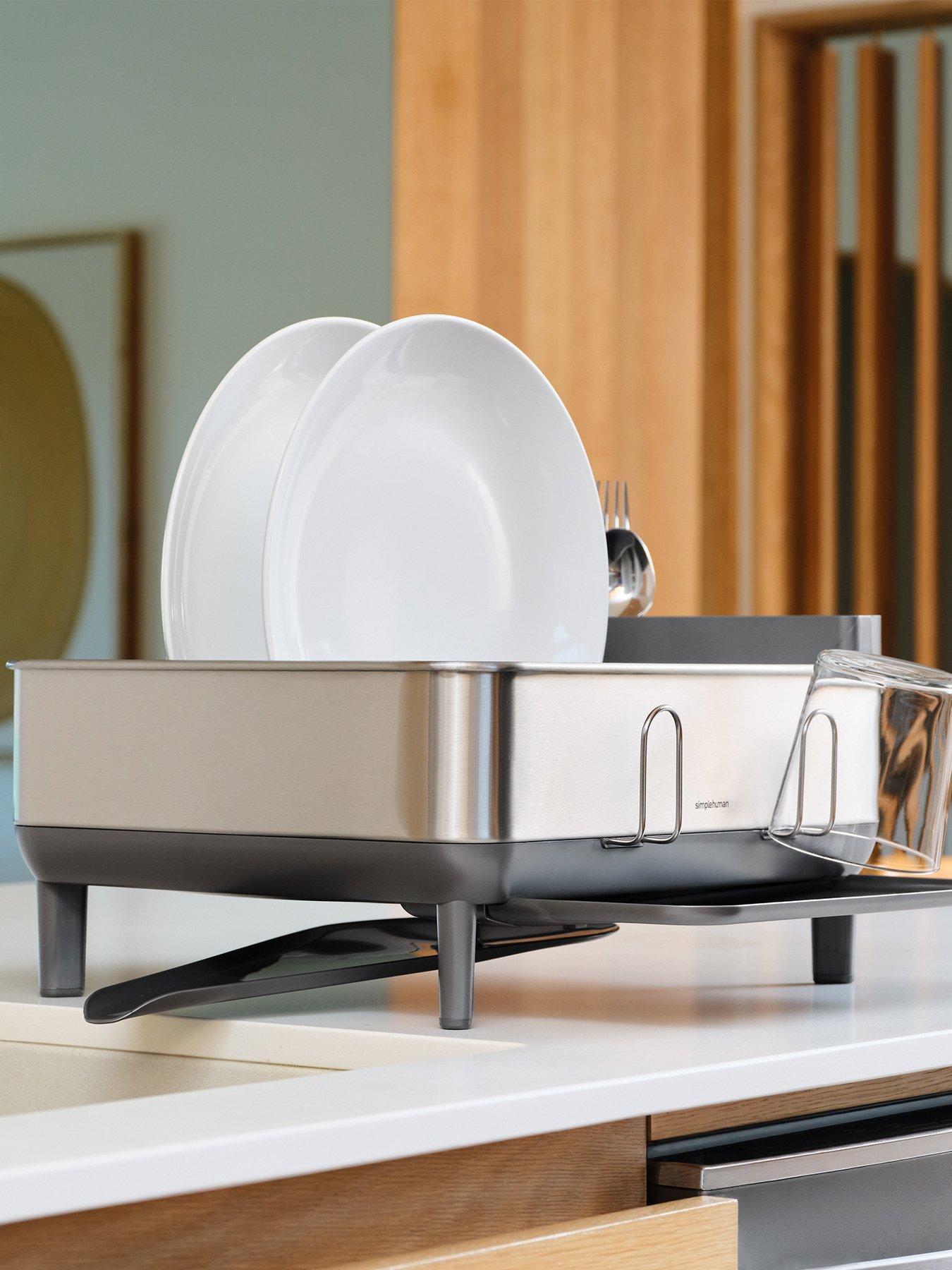 Simplehuman Compact Steel Frame Dishrack, Grey