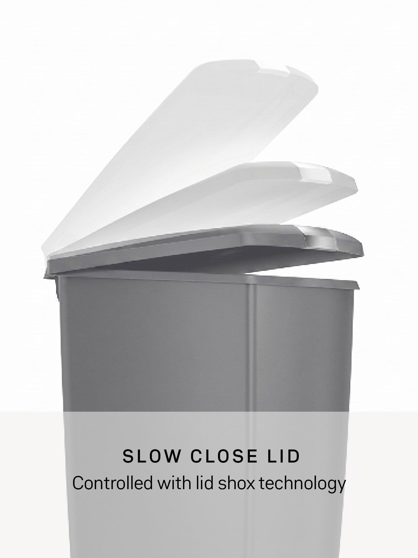 Image 4 of 7 of Simplehuman (5) 40l Slim Plastic Pedal Bin, Grey