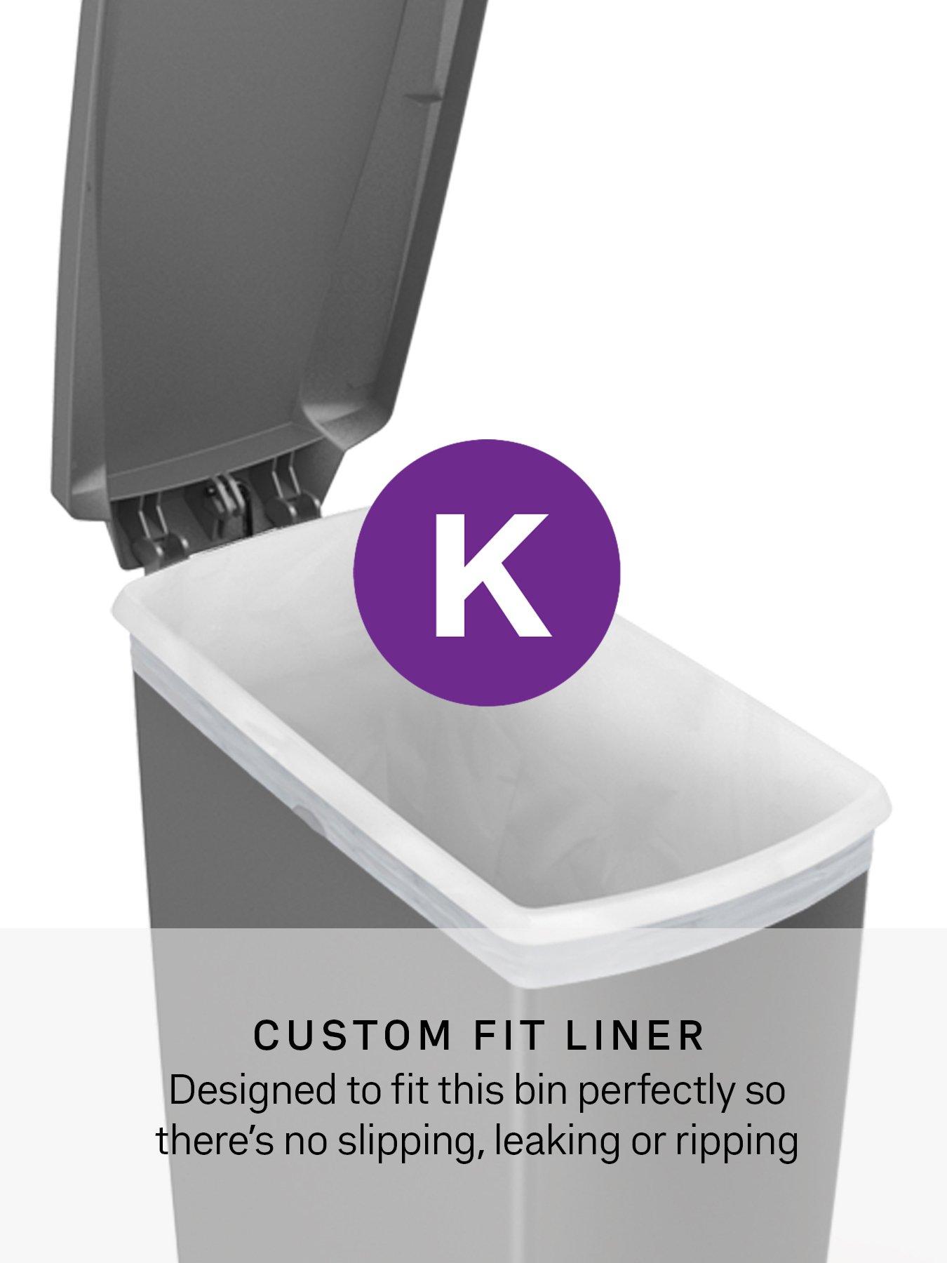 Image 6 of 7 of Simplehuman (5) 40l Slim Plastic Pedal Bin, Grey