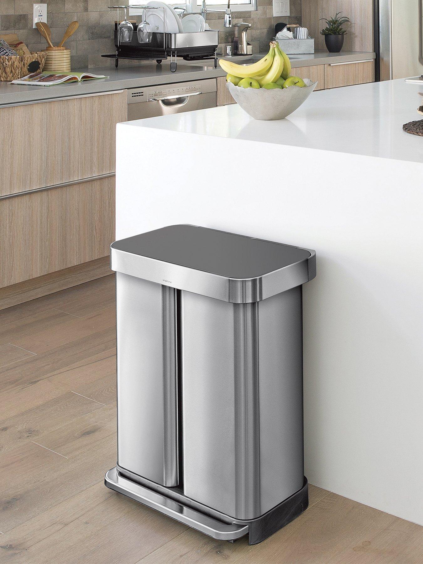 Simplehuman 5L SLIM PEDAL BIN, BRUSHED