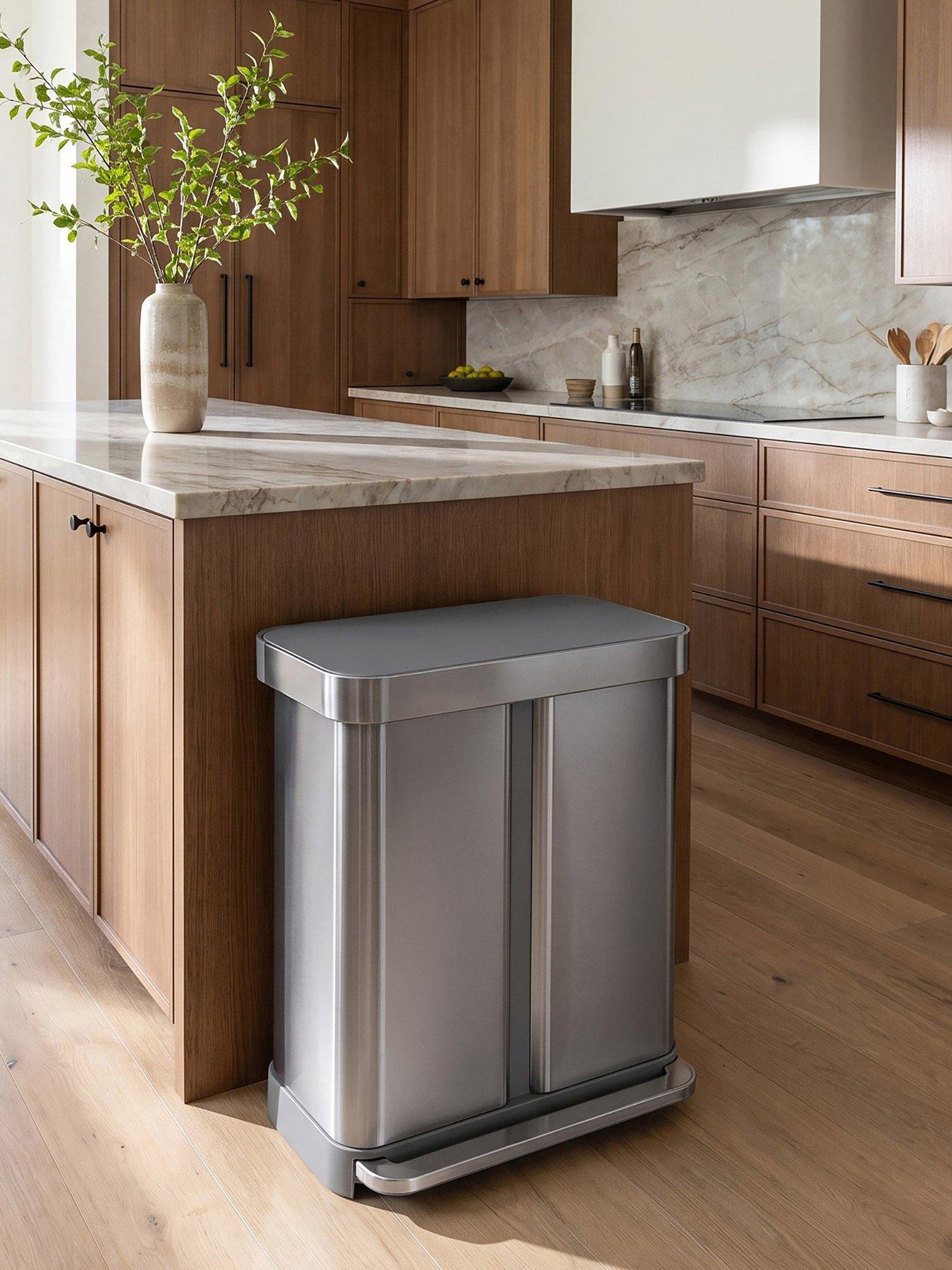 Image 1 of 7 of Simplehuman 5L SLIM PEDAL BIN, BRUSHED