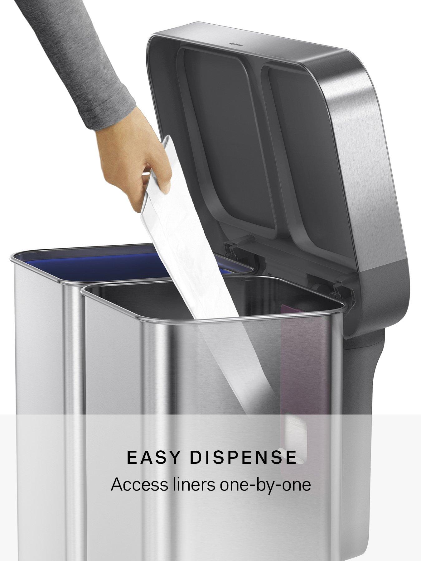 Image 5 of 7 of Simplehuman 5L SLIM PEDAL BIN, BRUSHED