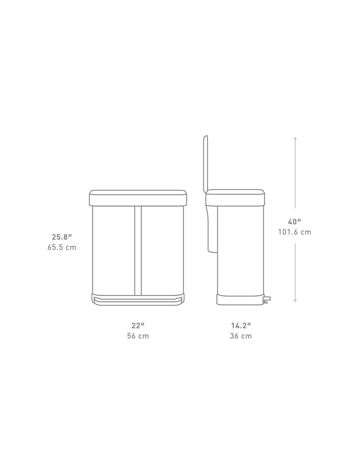 Image 7 of 7 of Simplehuman 5L SLIM PEDAL BIN, BRUSHED